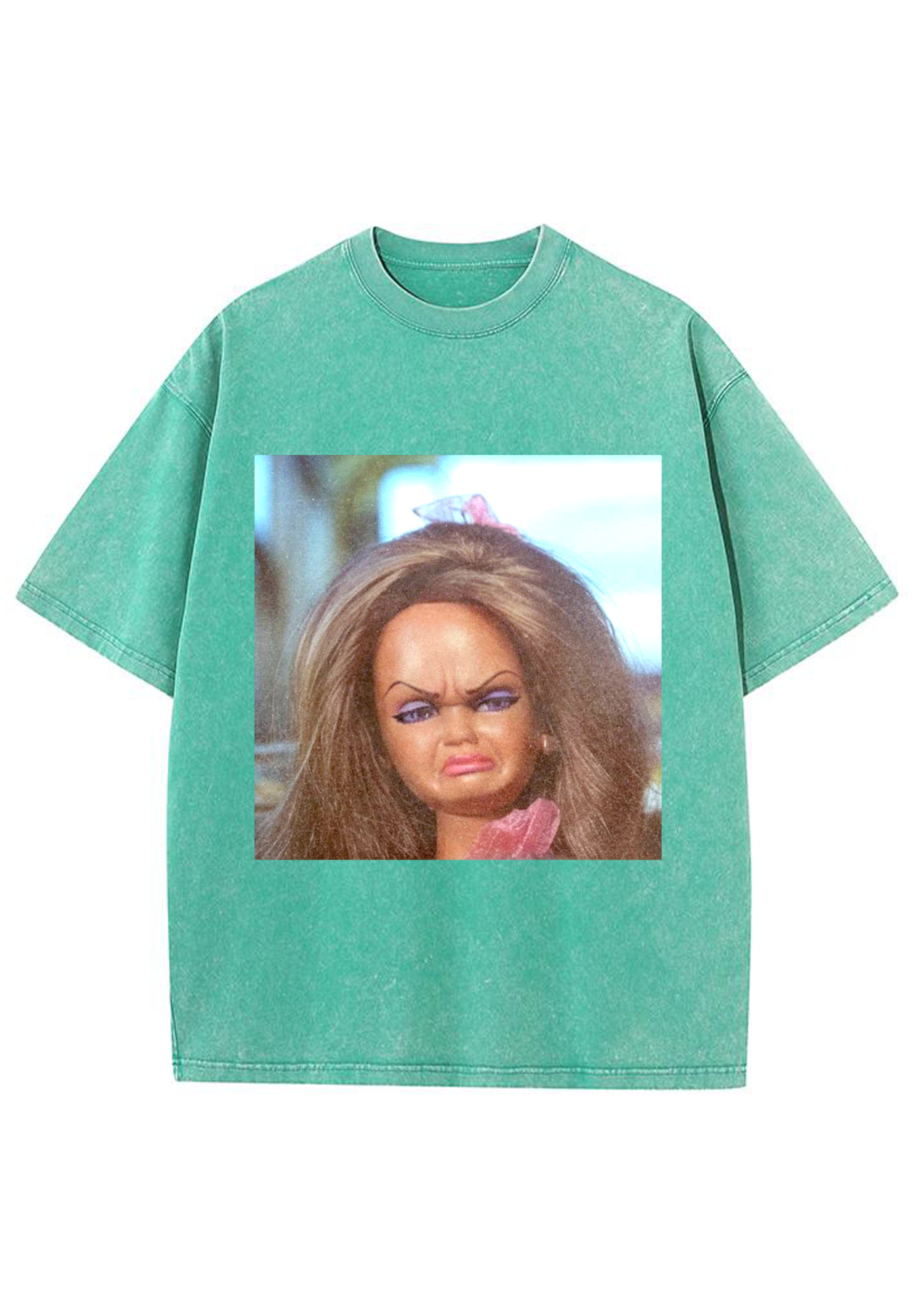 Y2K Aesthetic "Fed Up Barbie" Attitude Washed Tee