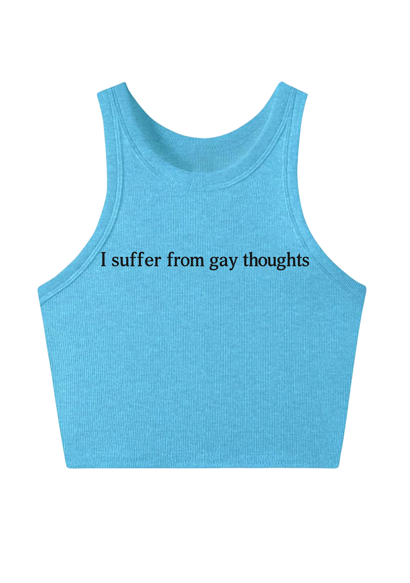 I Suffer From Gay Thoughts Y2K Crop Tank Top