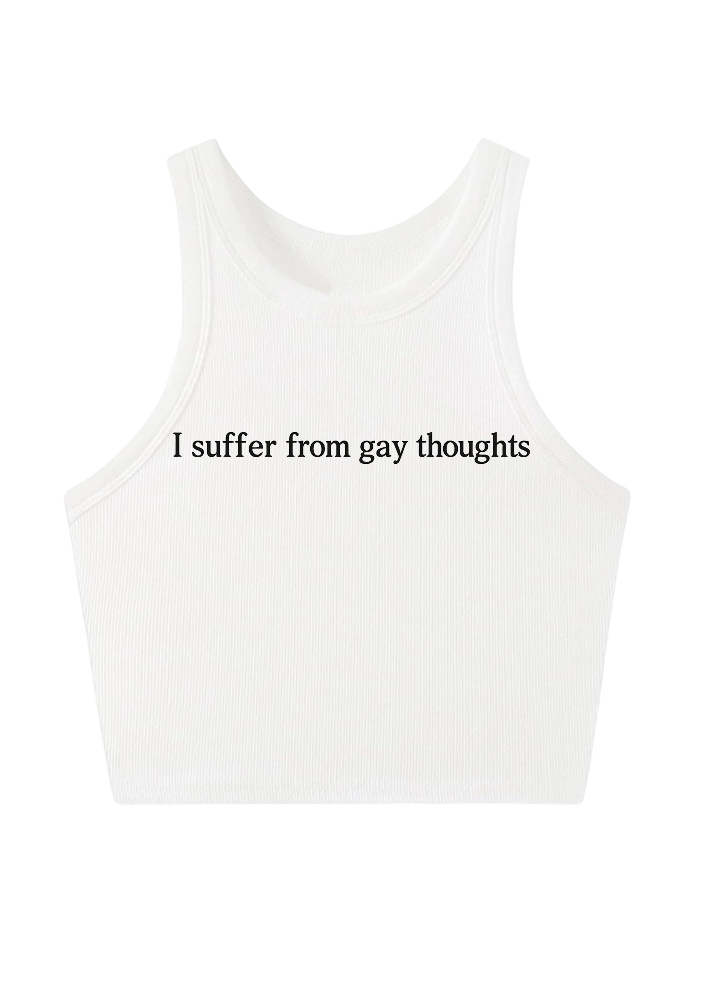 I Suffer From Gay Thoughts Y2K Crop Tank Top