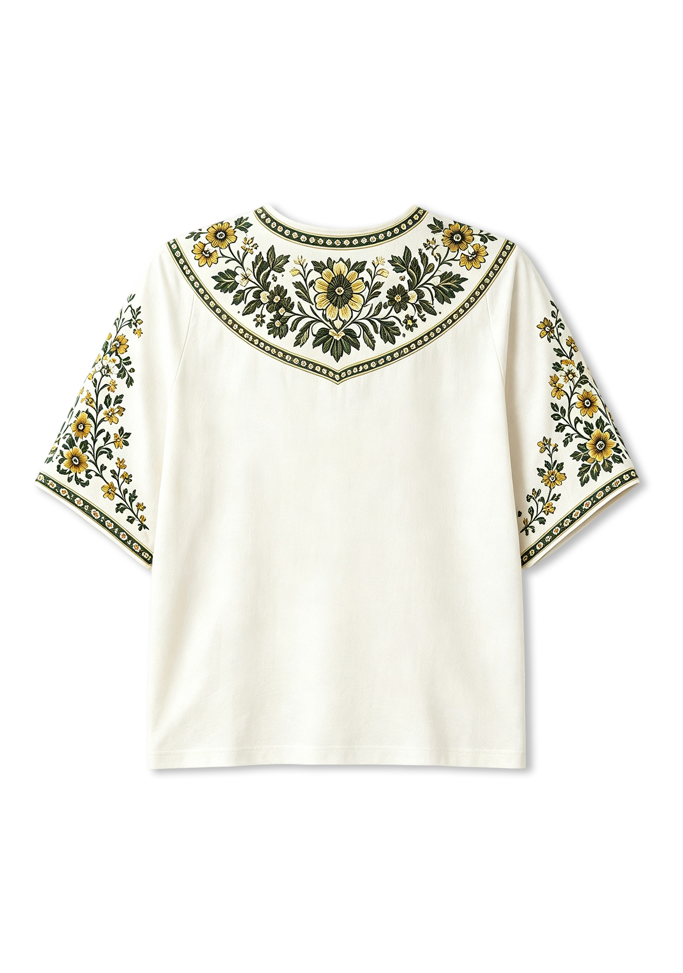 Boho Floral Border Edmonton Elks V-Neck Blouse