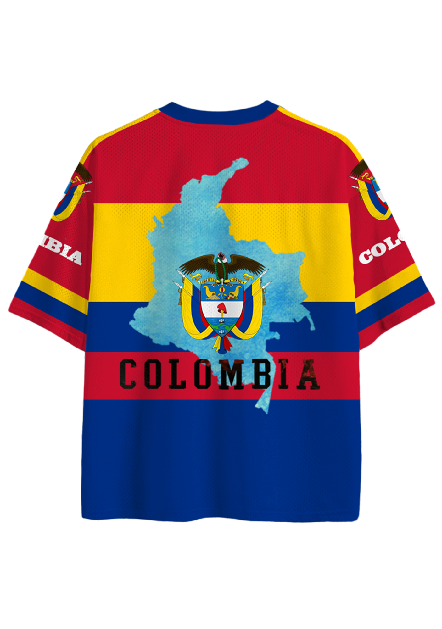 Colombian National Flag Map Mesh Jersey Shirts