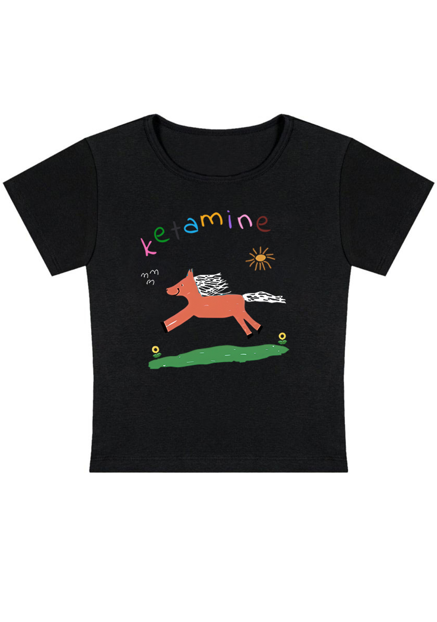 Pink Pony Y2K Baby Tee