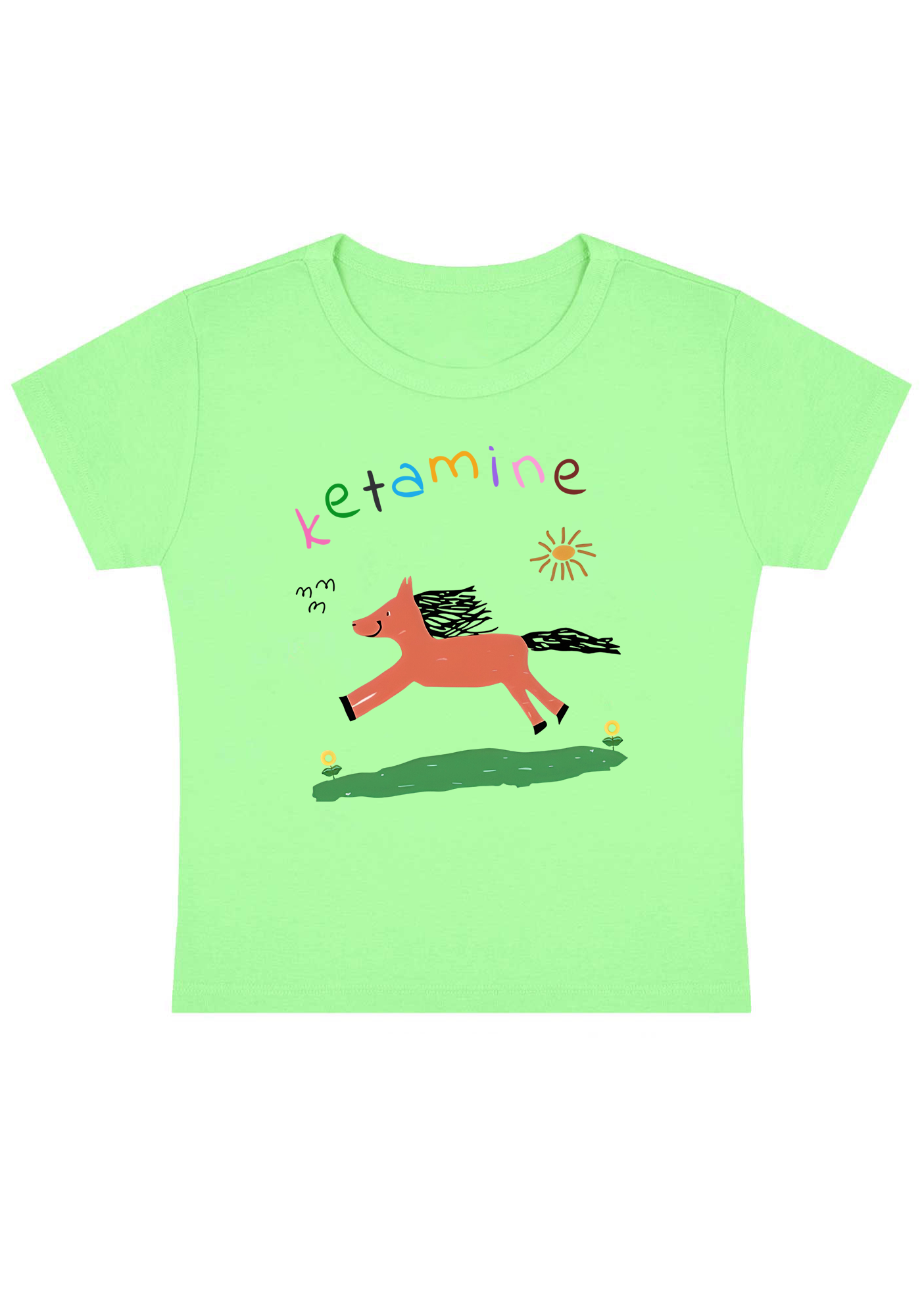 Pink Pony Y2K Baby Tee