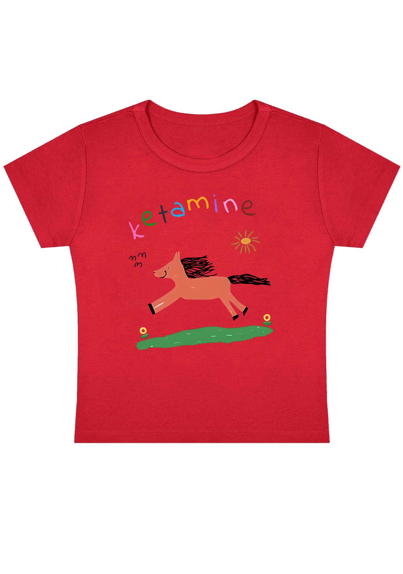 Pink Pony Y2K Baby Tee