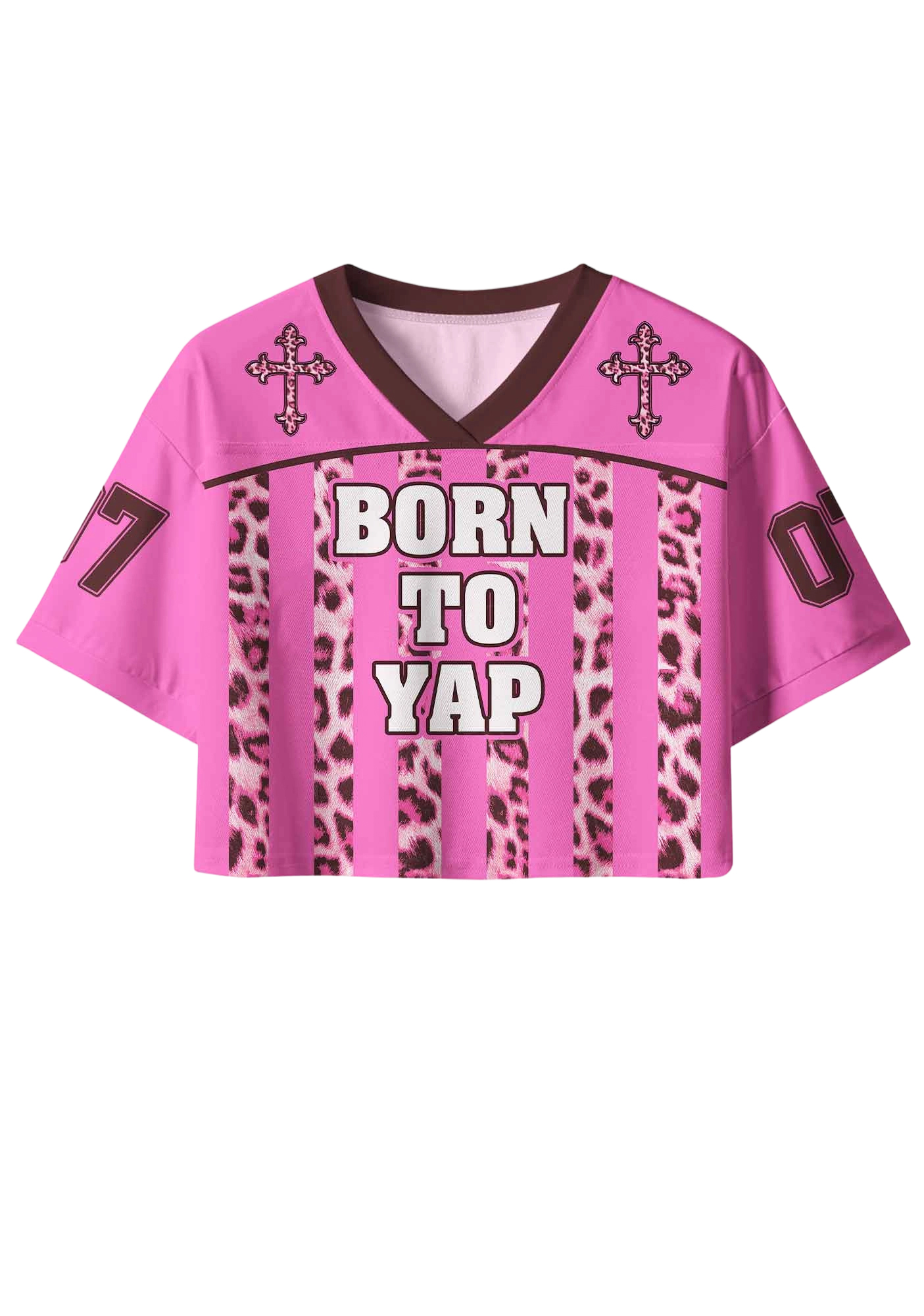 Born to yap Y2K Crop Sport Jersey Shirts