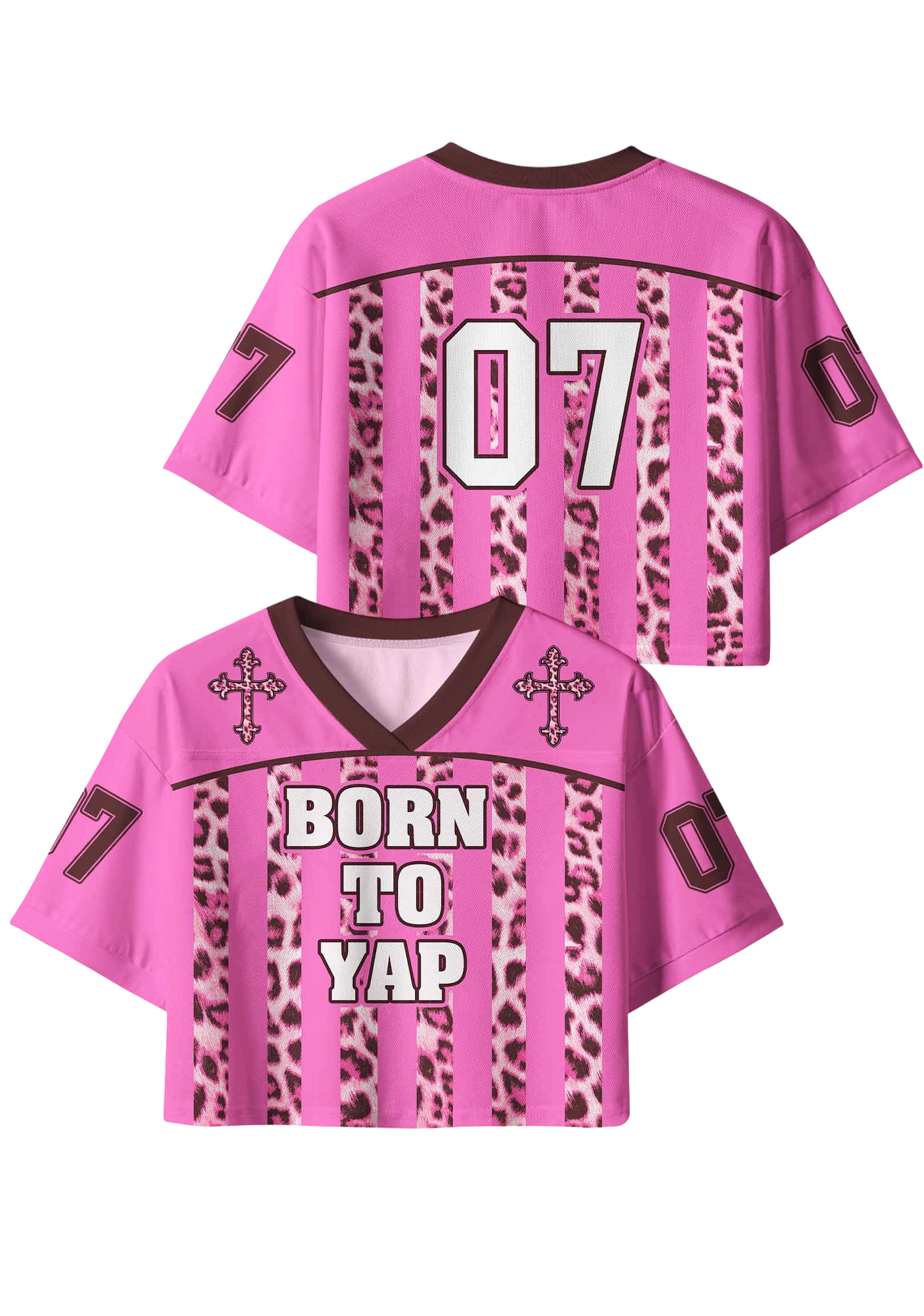 Born to yap Y2K Crop Sport Jersey Shirts