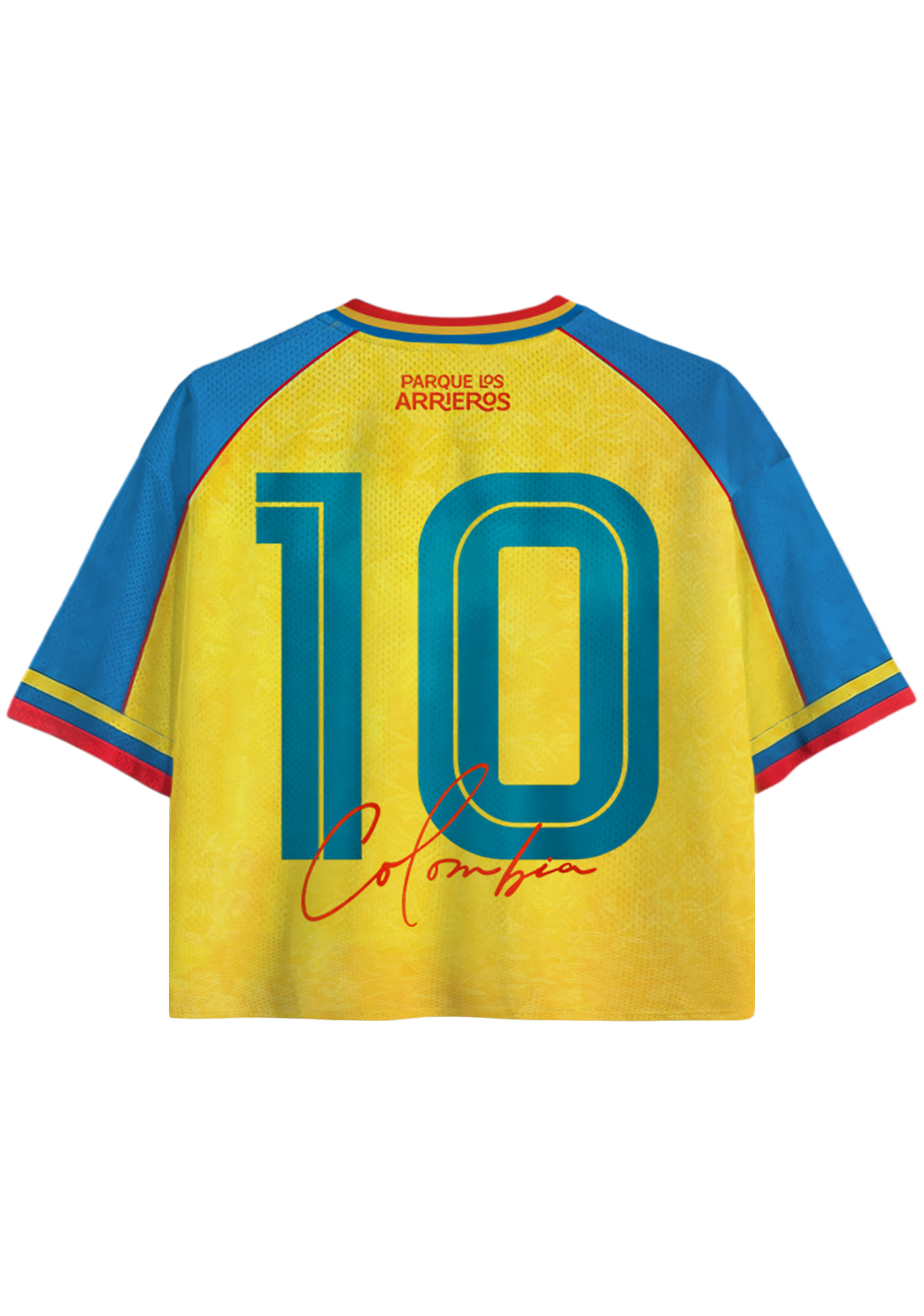Los Arrieros Park Retro Colombian Flag Crop Jersey Shirts