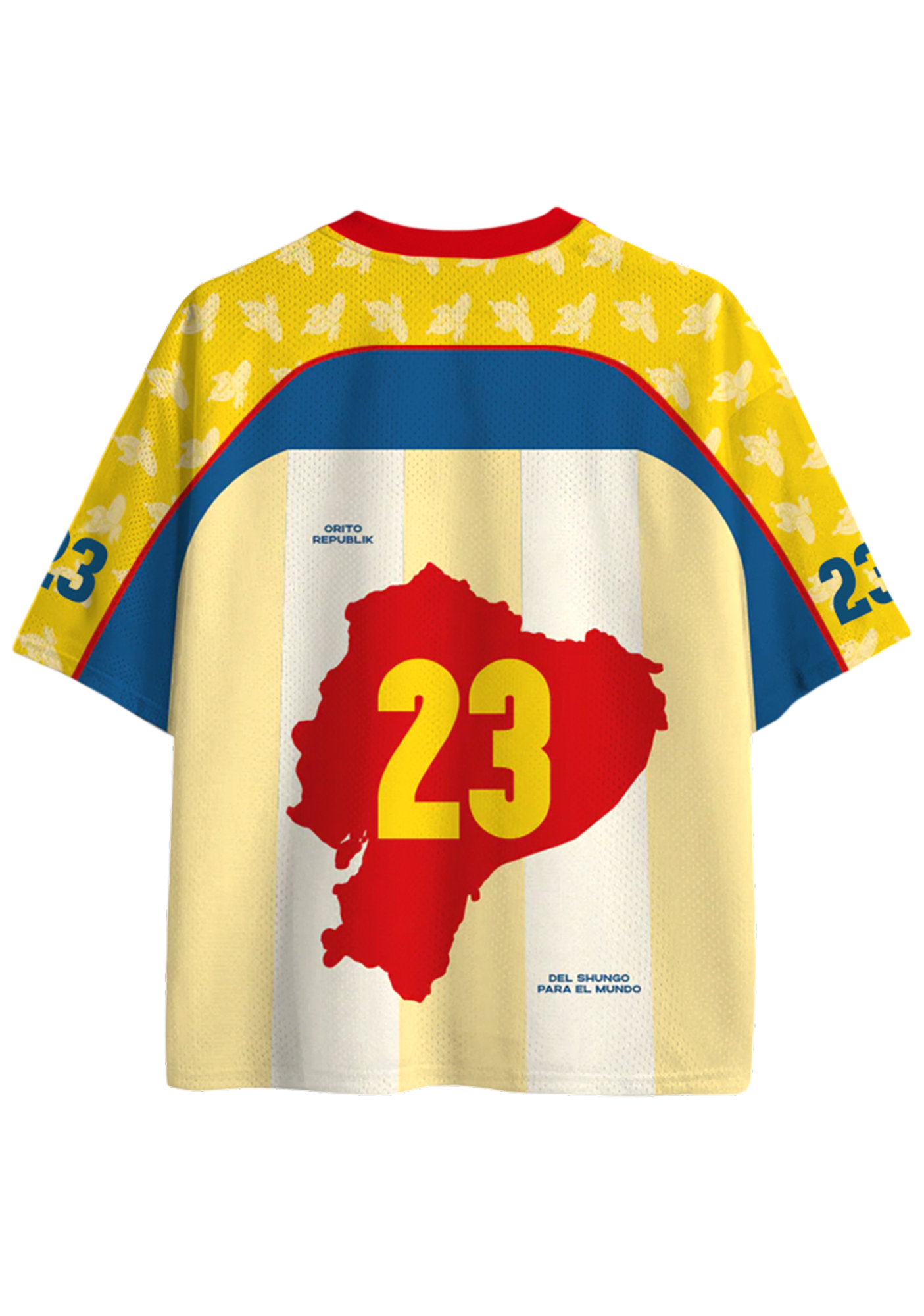 Ecuador Banana Country Striped Mesh Jersey Shirts
