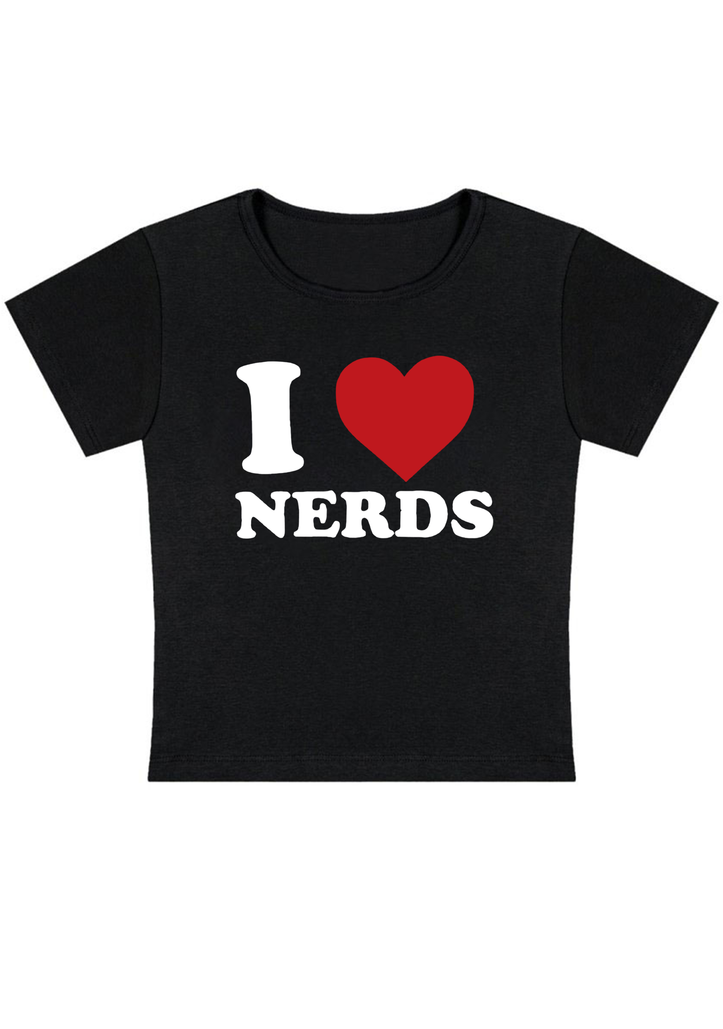 I Love Nerds Y2K Baby Tee