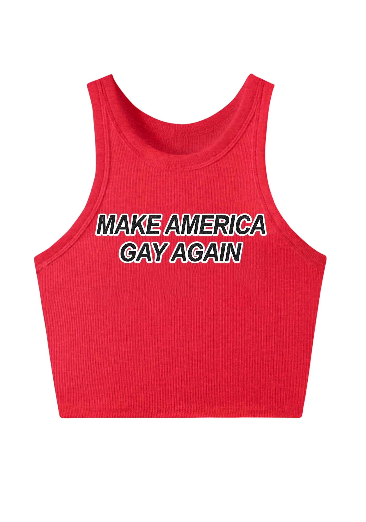 Make America Gay Again Y2K Crop Tank Top