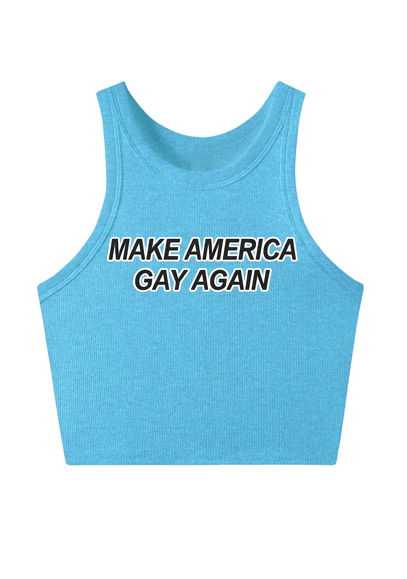 Make America Gay Again Y2K Crop Tank Top