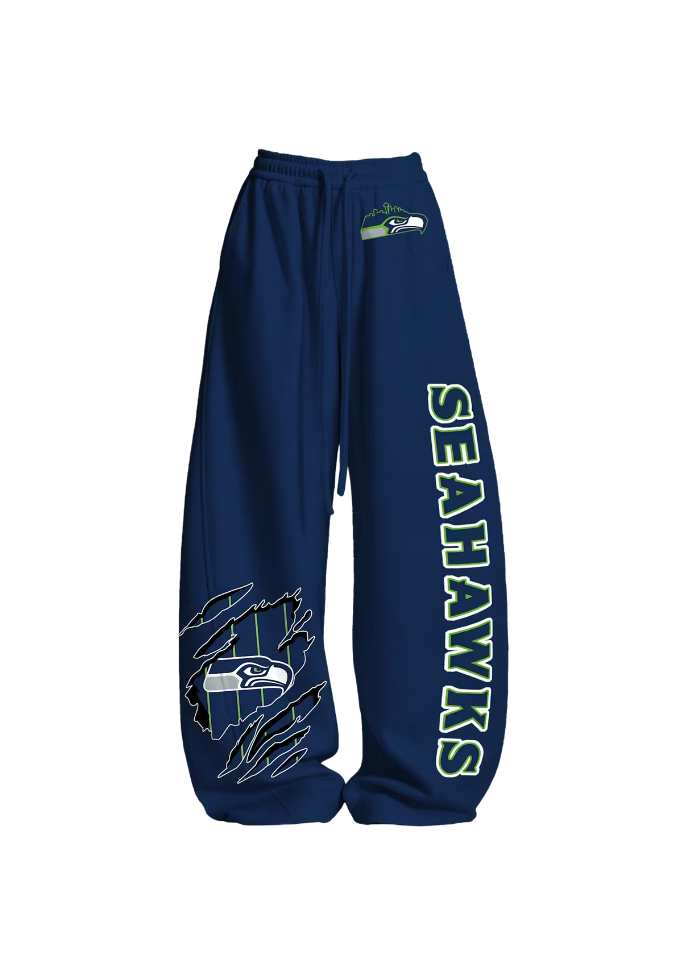 Green Navy Seahawks Mascot Tops & Elasticated Trousers Two-Piece Set