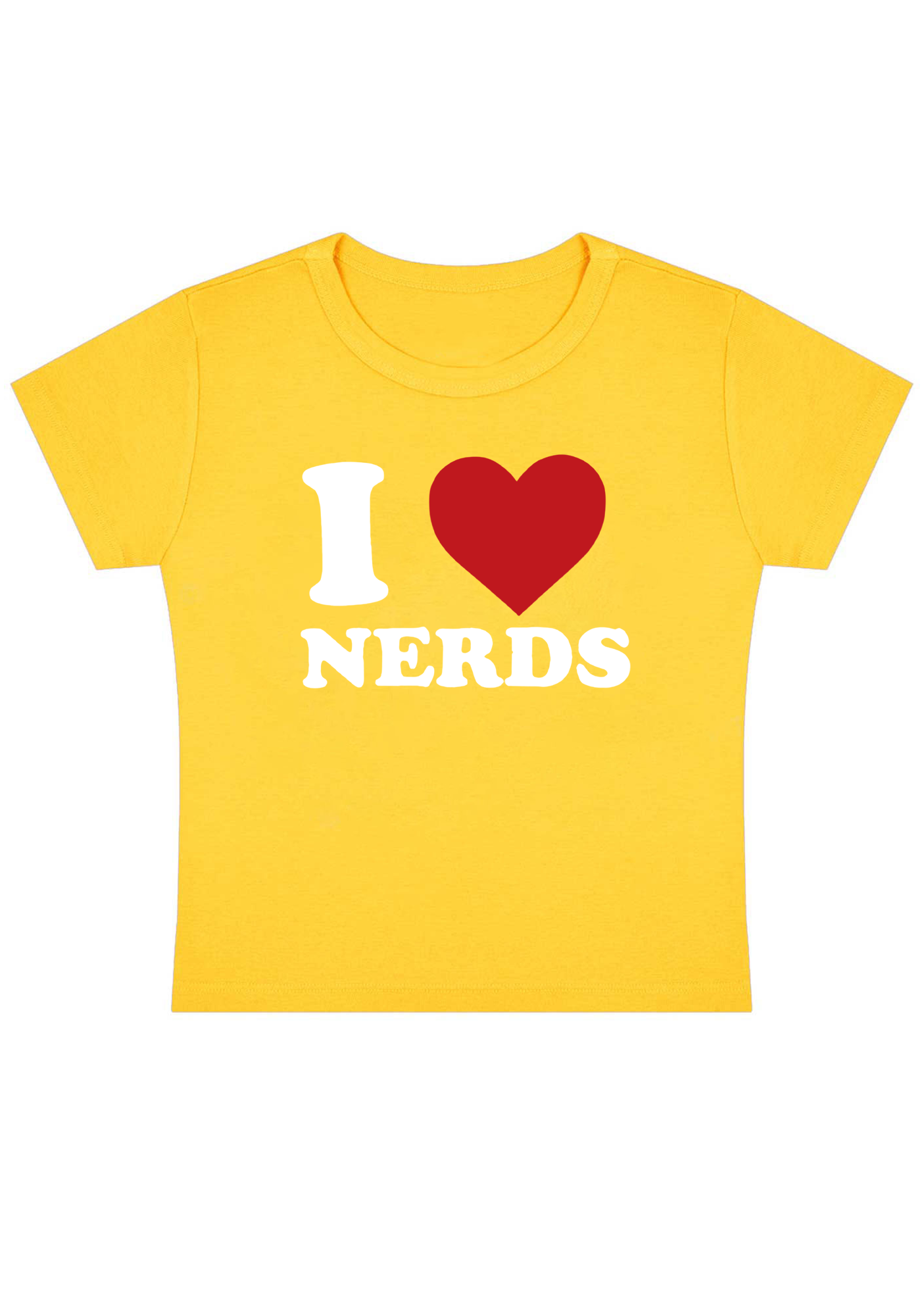 I Love Nerds Y2K Baby Tee