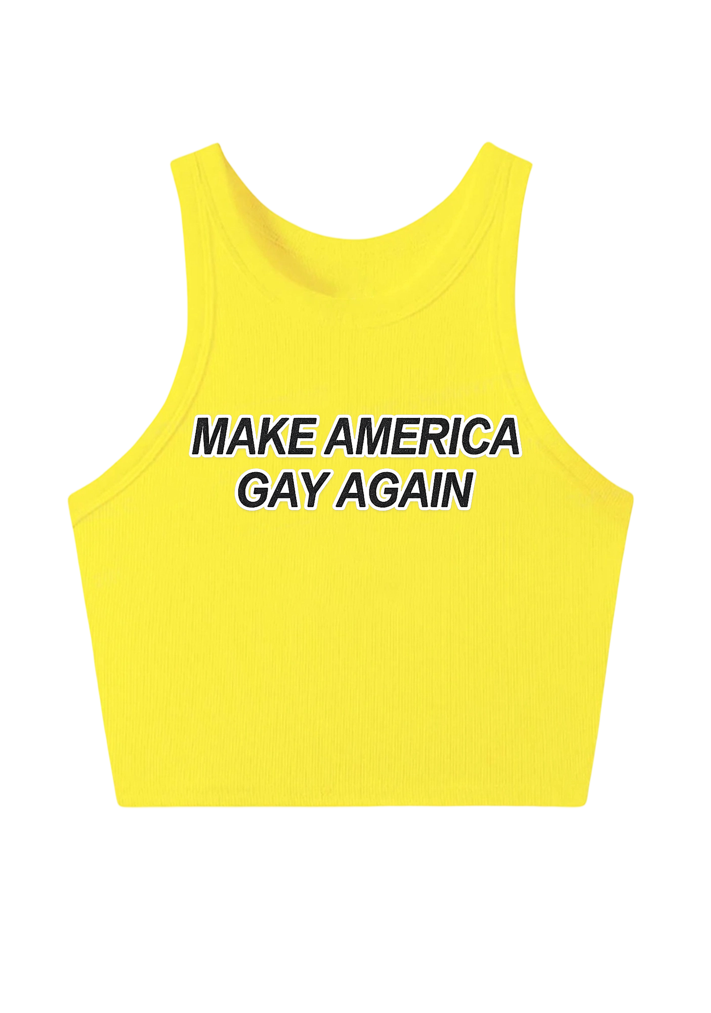 Make America Gay Again Y2K Crop Tank Top