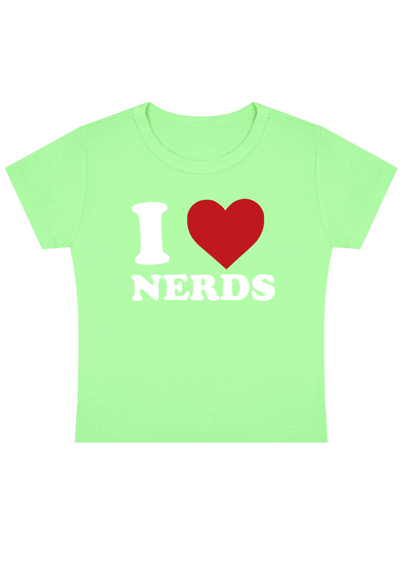 I Love Nerds Y2K Baby Tee