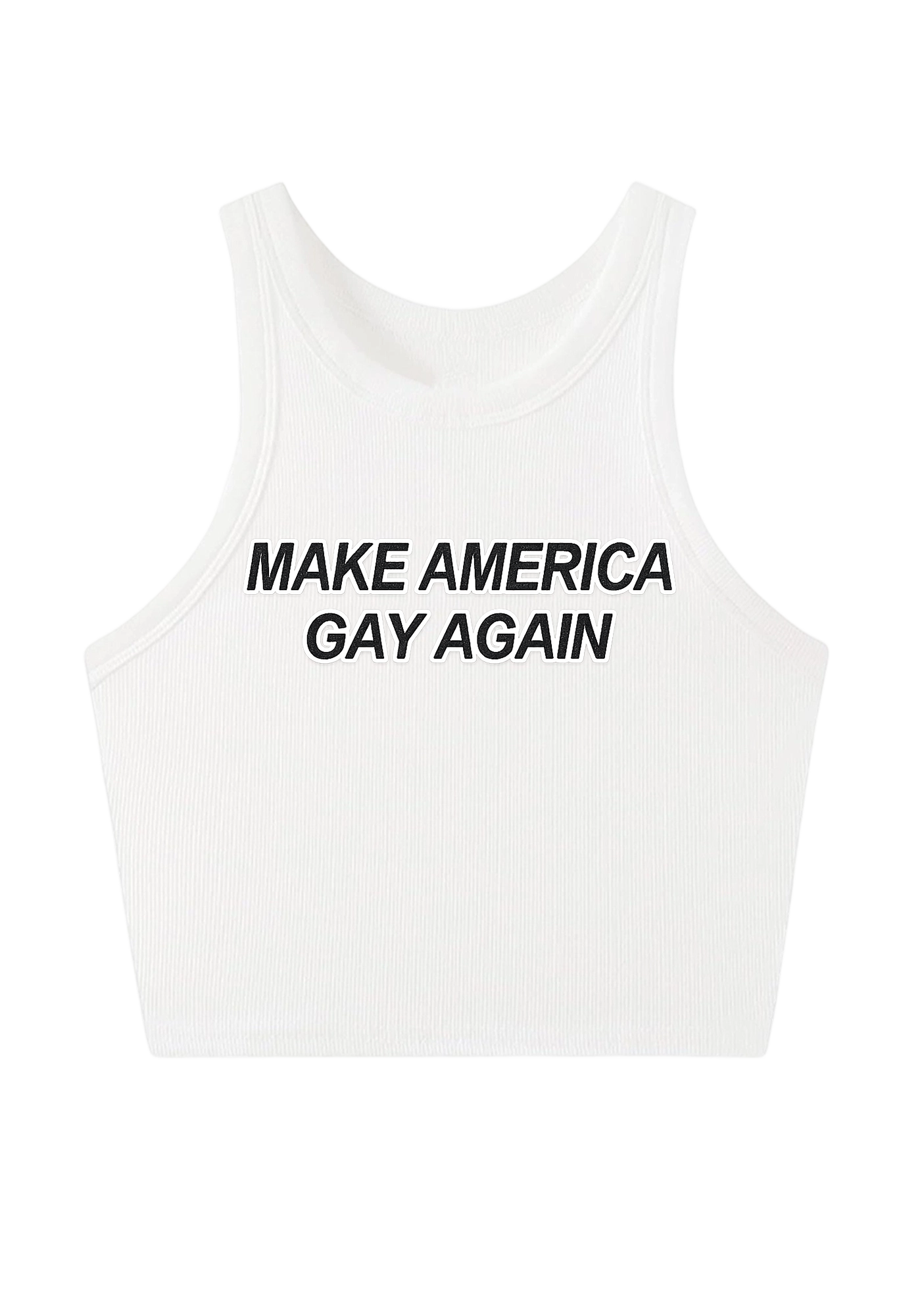 Make America Gay Again Y2K Crop Tank Top