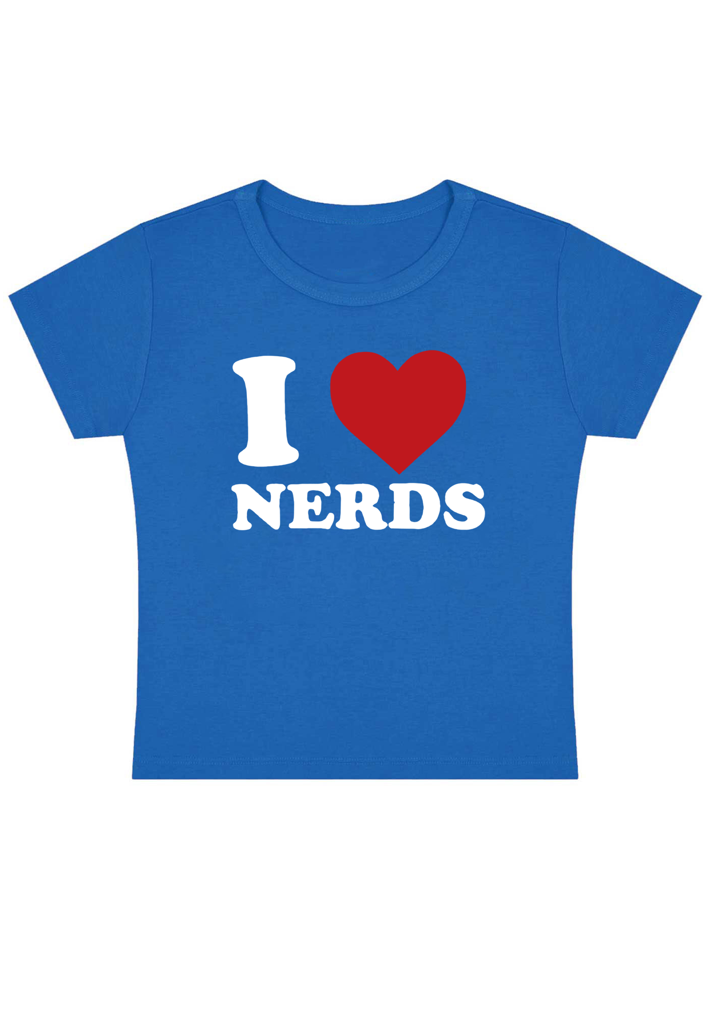 I Love Nerds Y2K Baby Tee