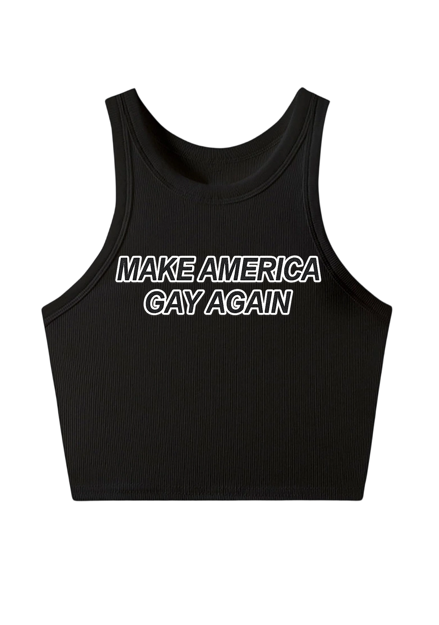 Make America Gay Again Y2K Crop Tank Top