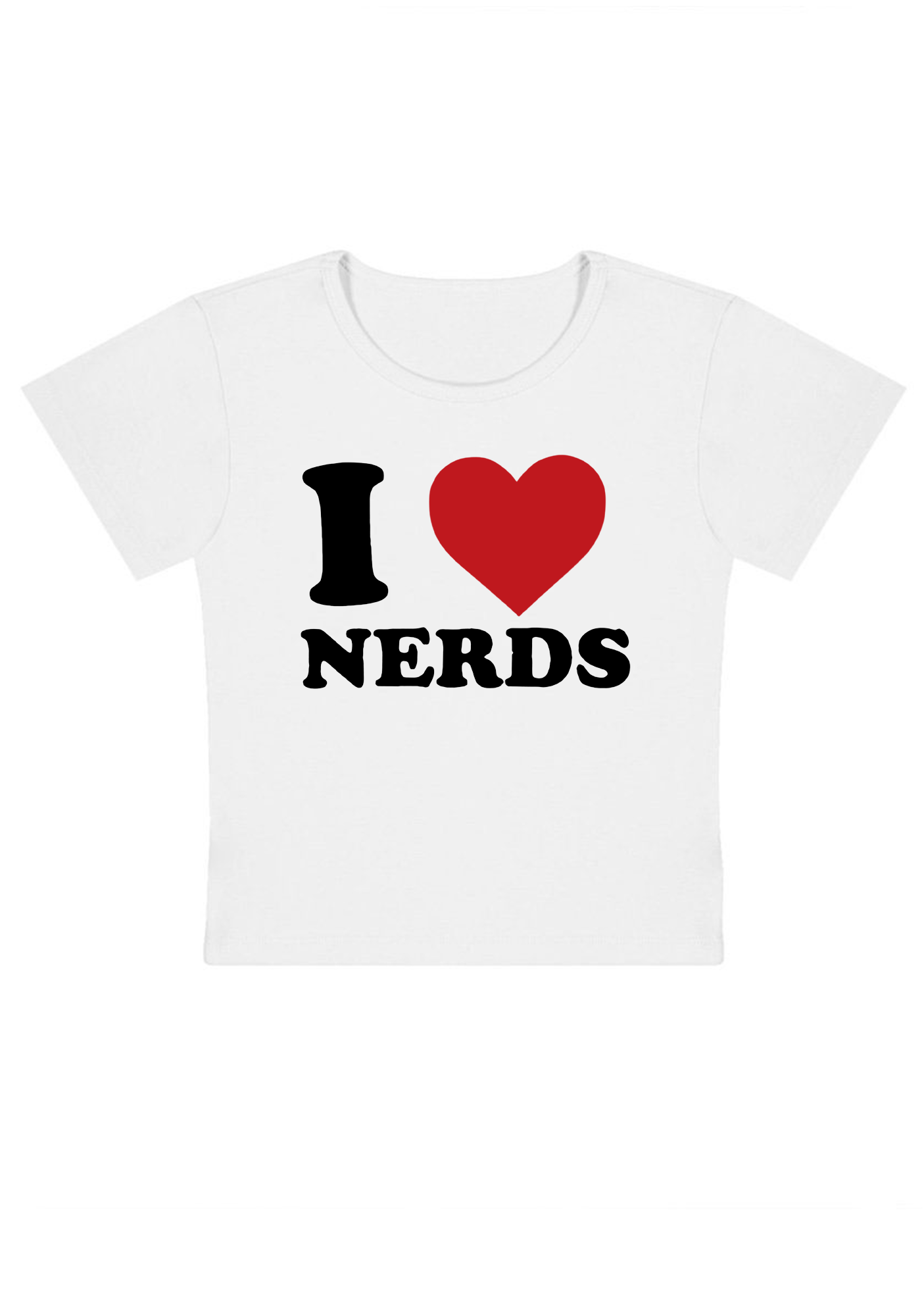 I Love Nerds Y2K Baby Tee