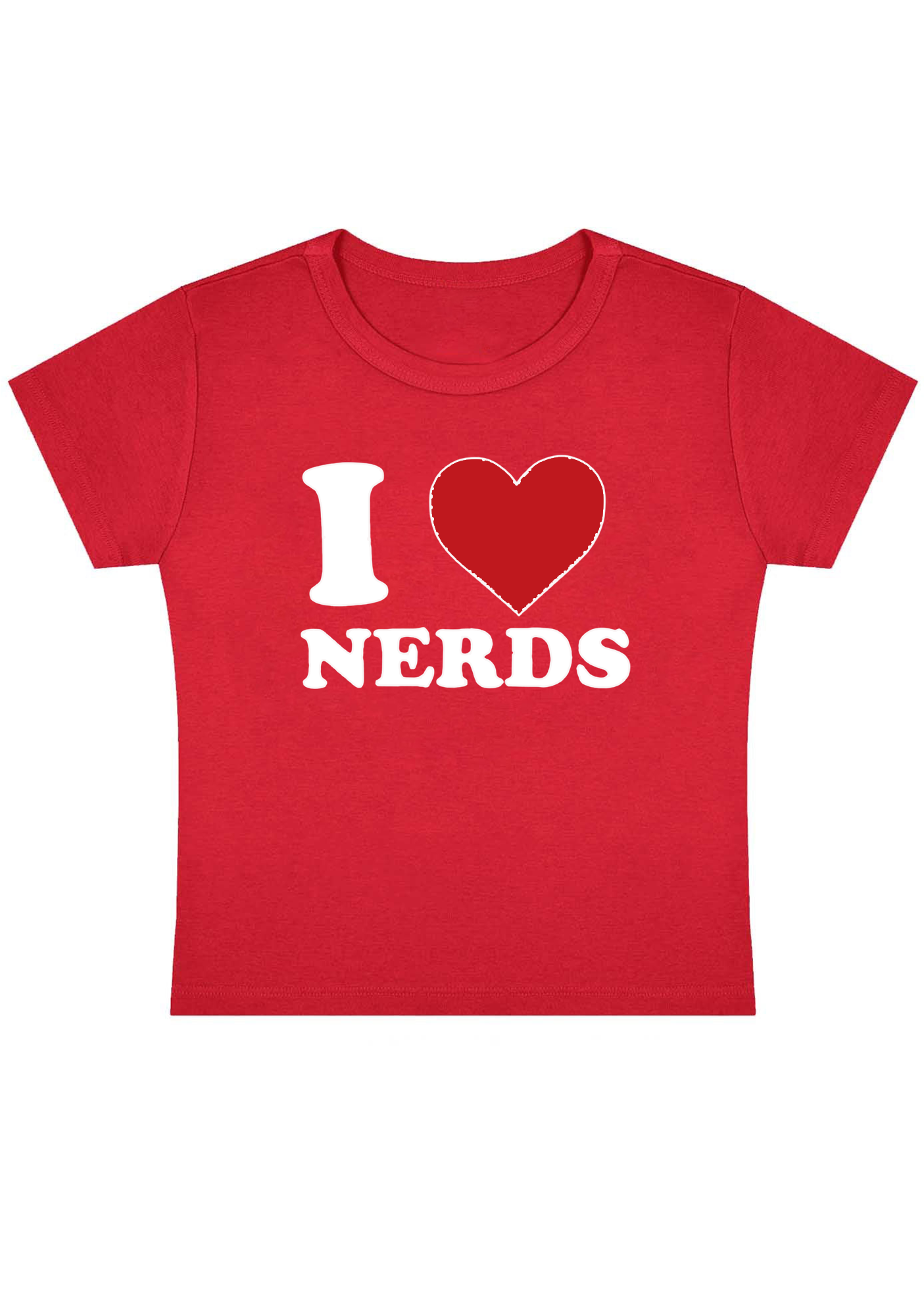 I Love Nerds Y2K Baby Tee