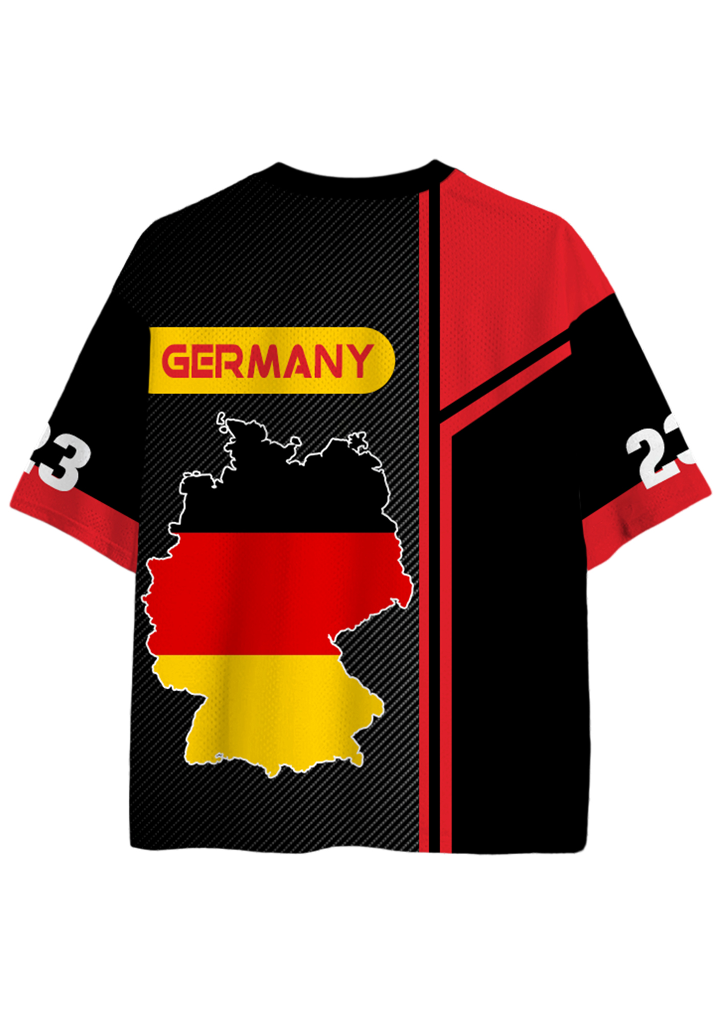 Carbon Fiber Texture German National Eagle Flag Mesh Jersey Shirts