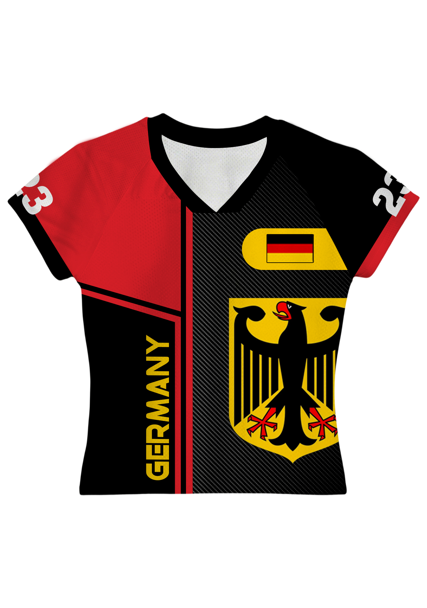 Carbon Fiber Texture German National Eagle Flag Baby Tee