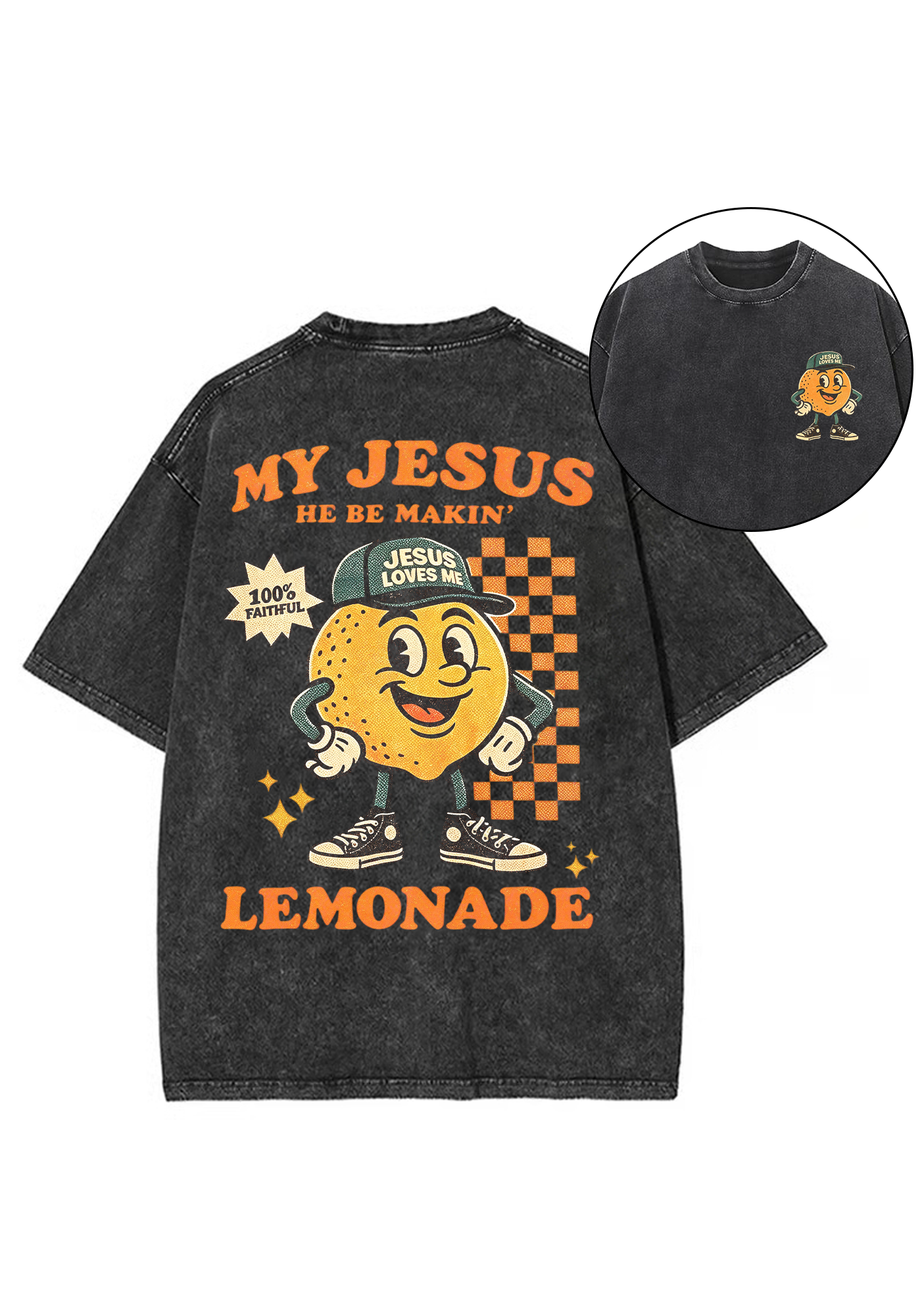Jesus Loves Me Lemonade Washed Tee