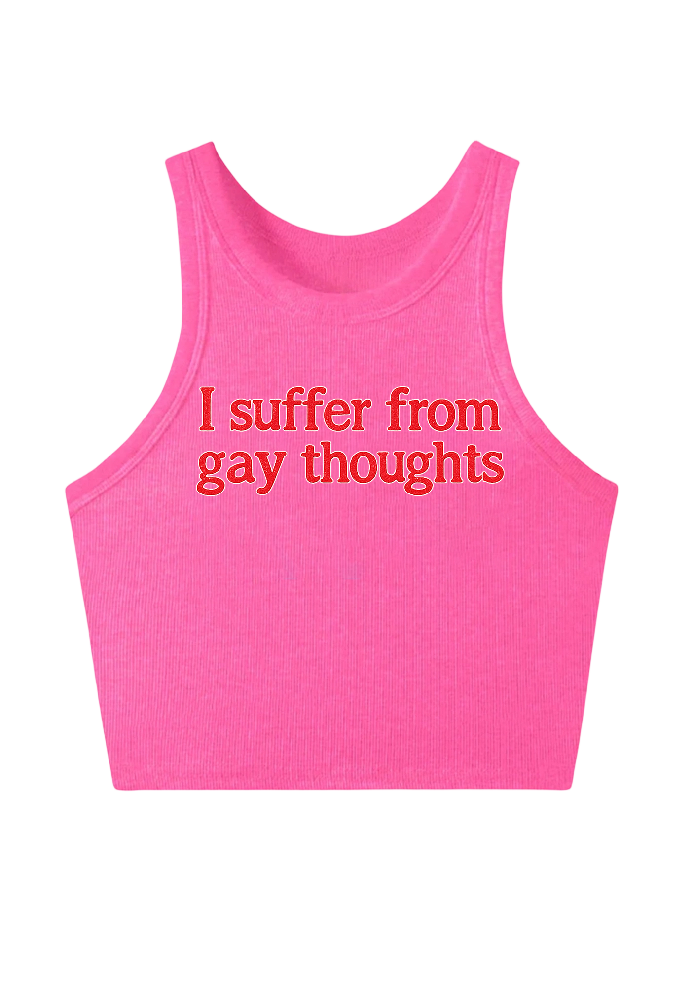 I Suffer From Gay Thoughts Y2K Crop Tank Top