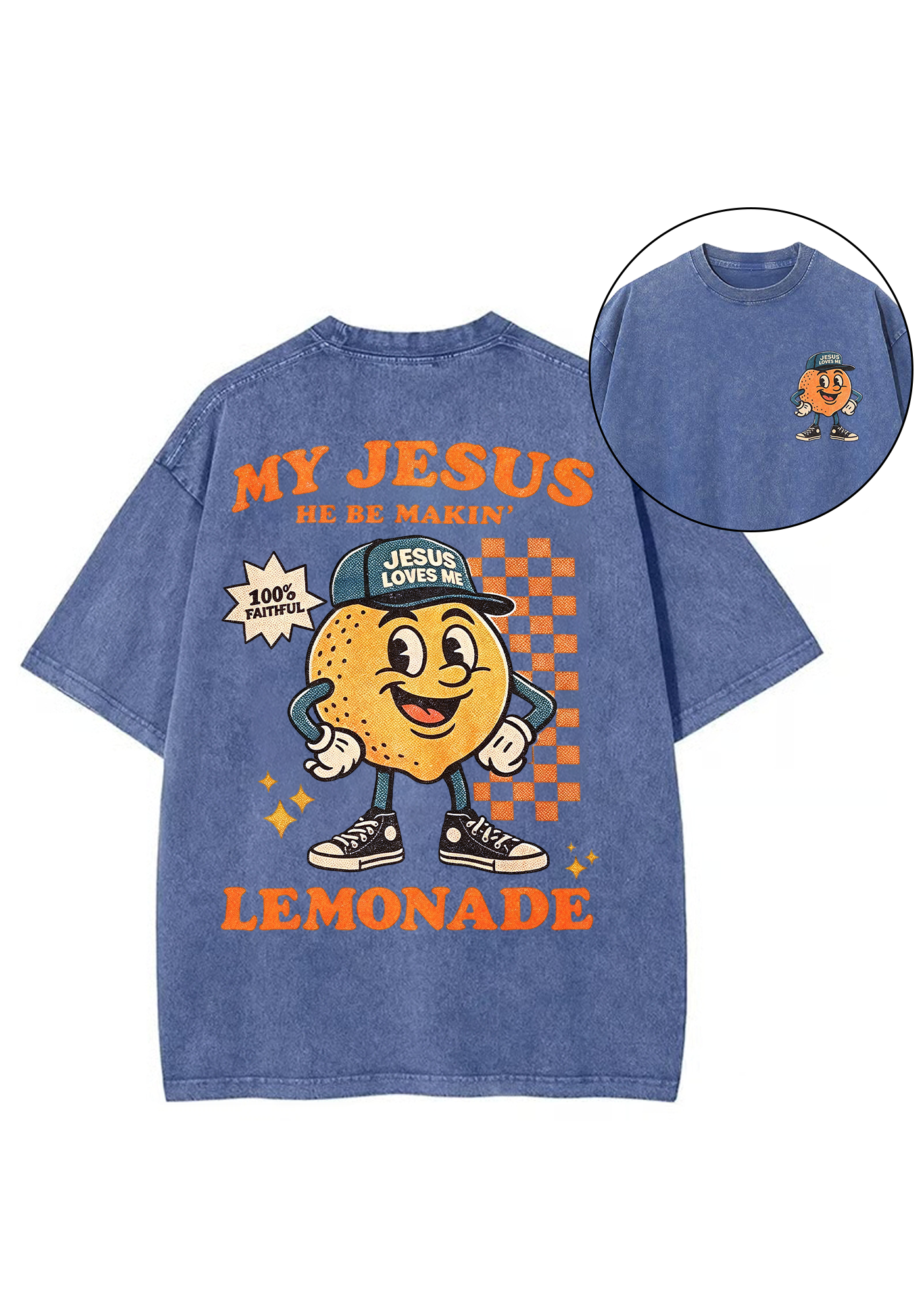 Jesus Loves Me Lemonade Washed Tee