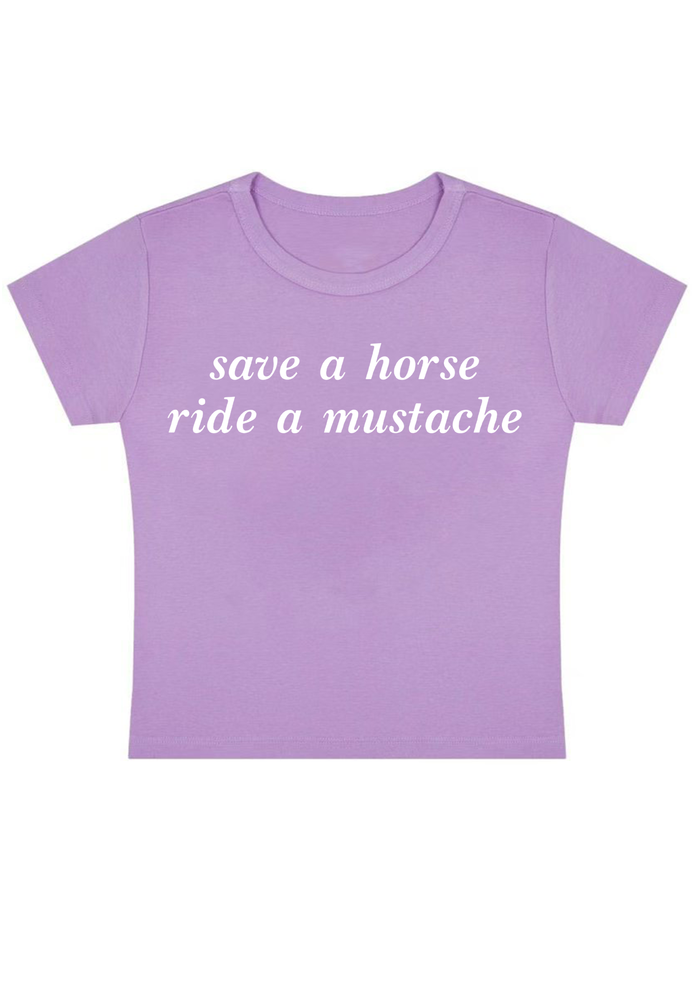 Save a Horse Ride a Mustache Y2K Baby Tee