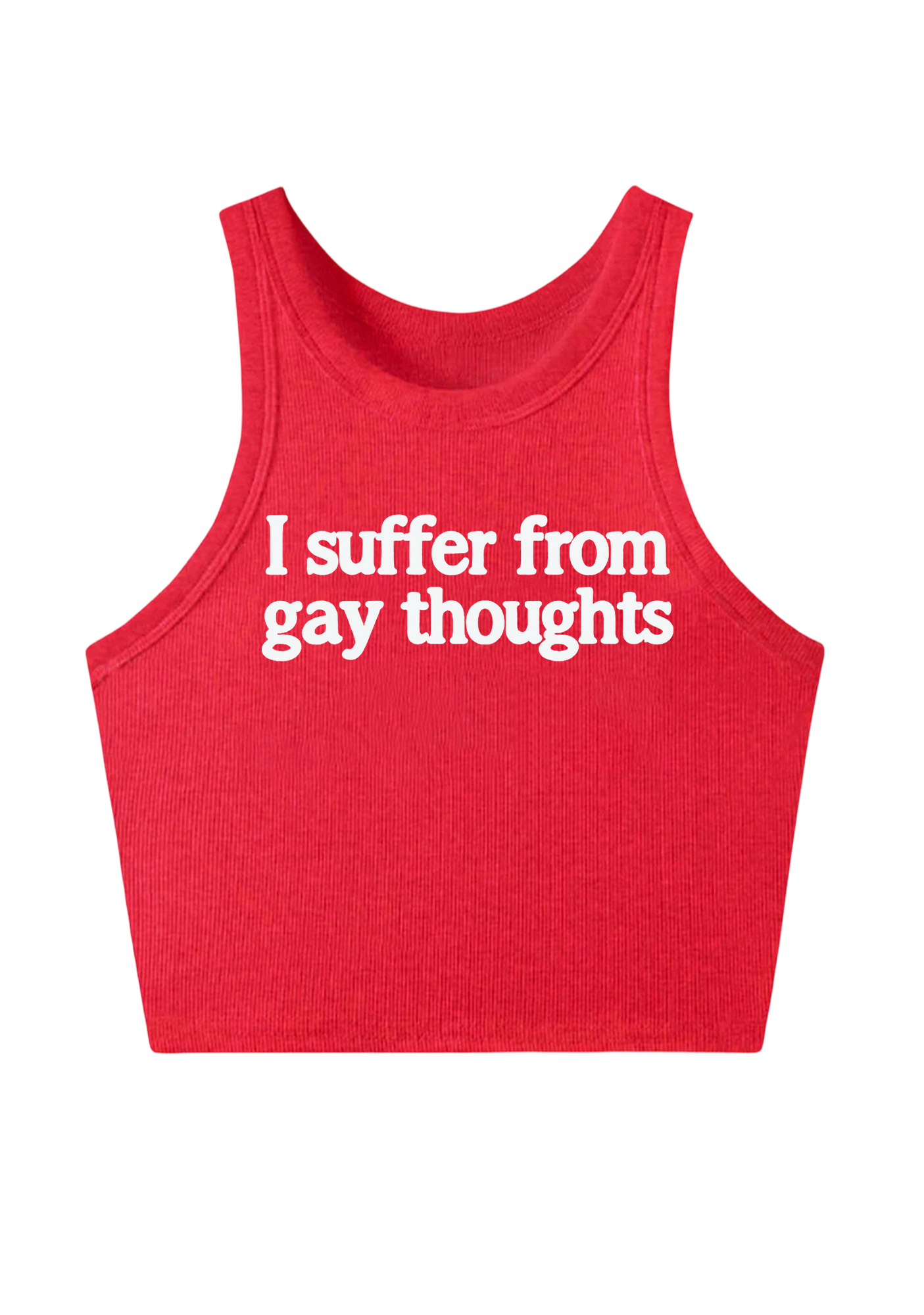 I Suffer From Gay Thoughts Y2K Crop Tank Top