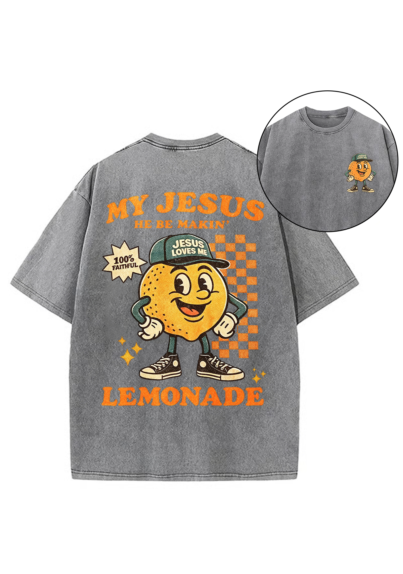 Jesus Loves Me Lemonade Washed Tee