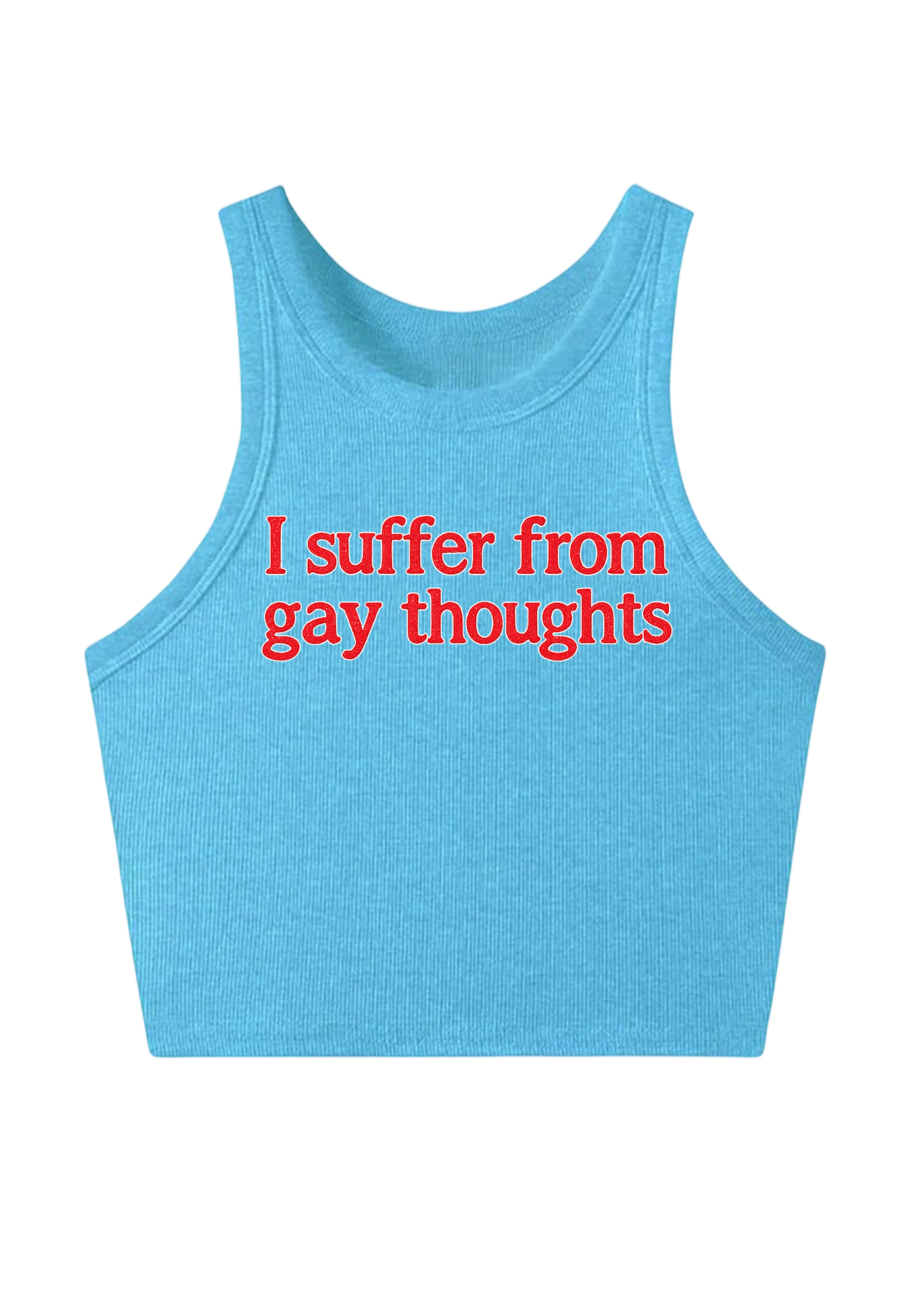 I Suffer From Gay Thoughts Y2K Crop Tank Top