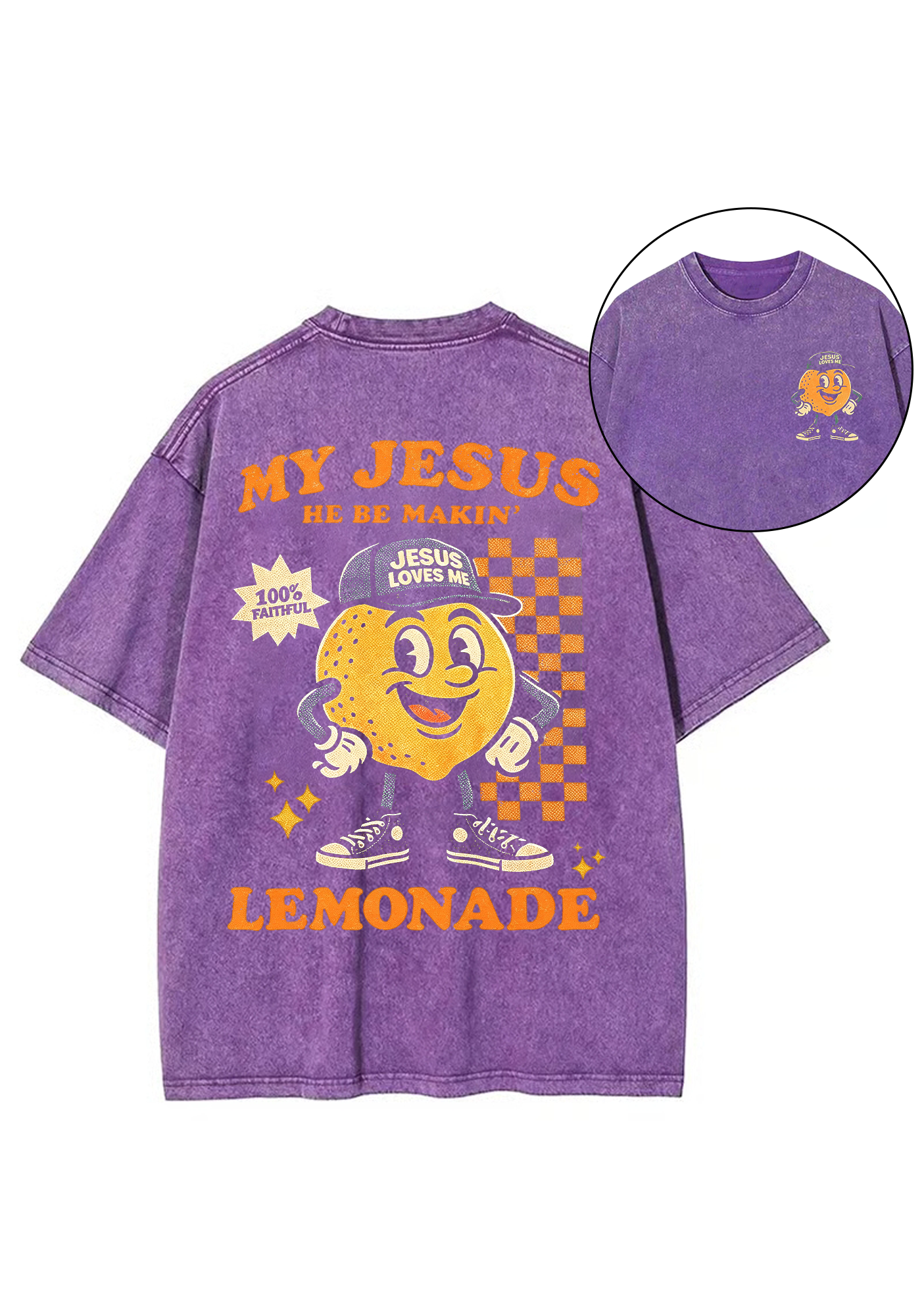 Jesus Loves Me Lemonade Washed Tee