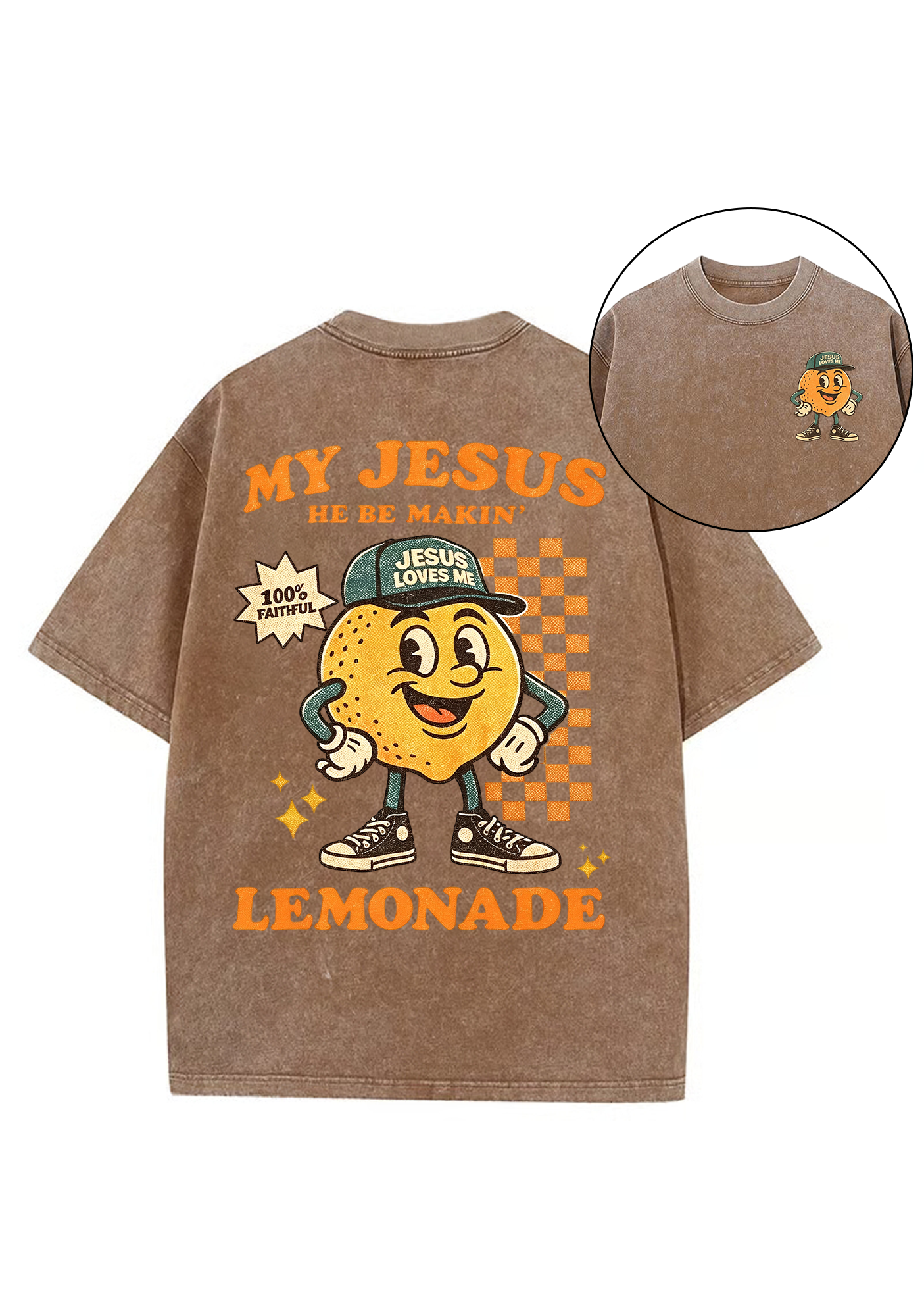 Jesus Loves Me Lemonade Washed Tee