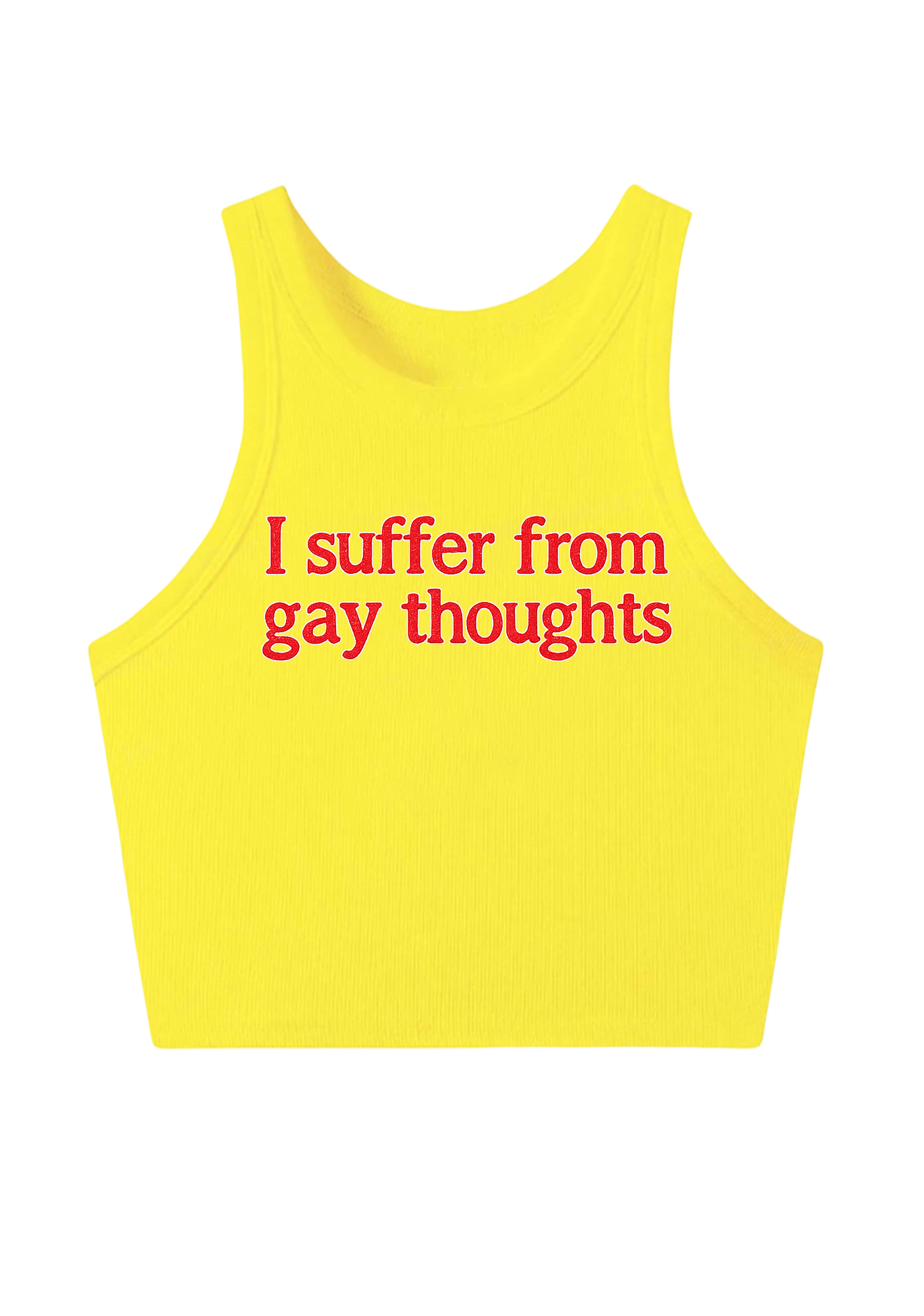 I Suffer From Gay Thoughts Y2K Crop Tank Top
