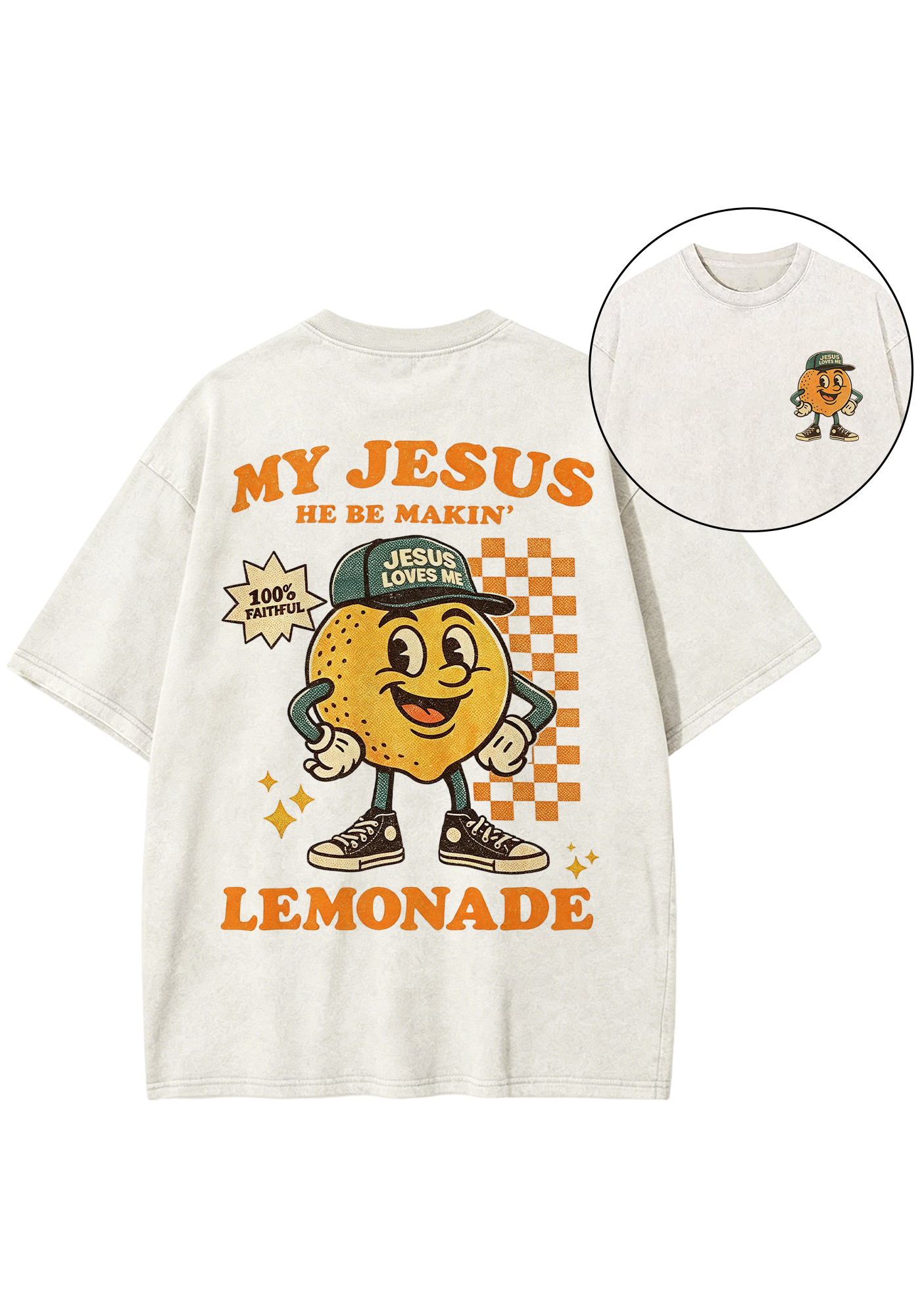 Jesus Loves Me Lemonade Washed Tee