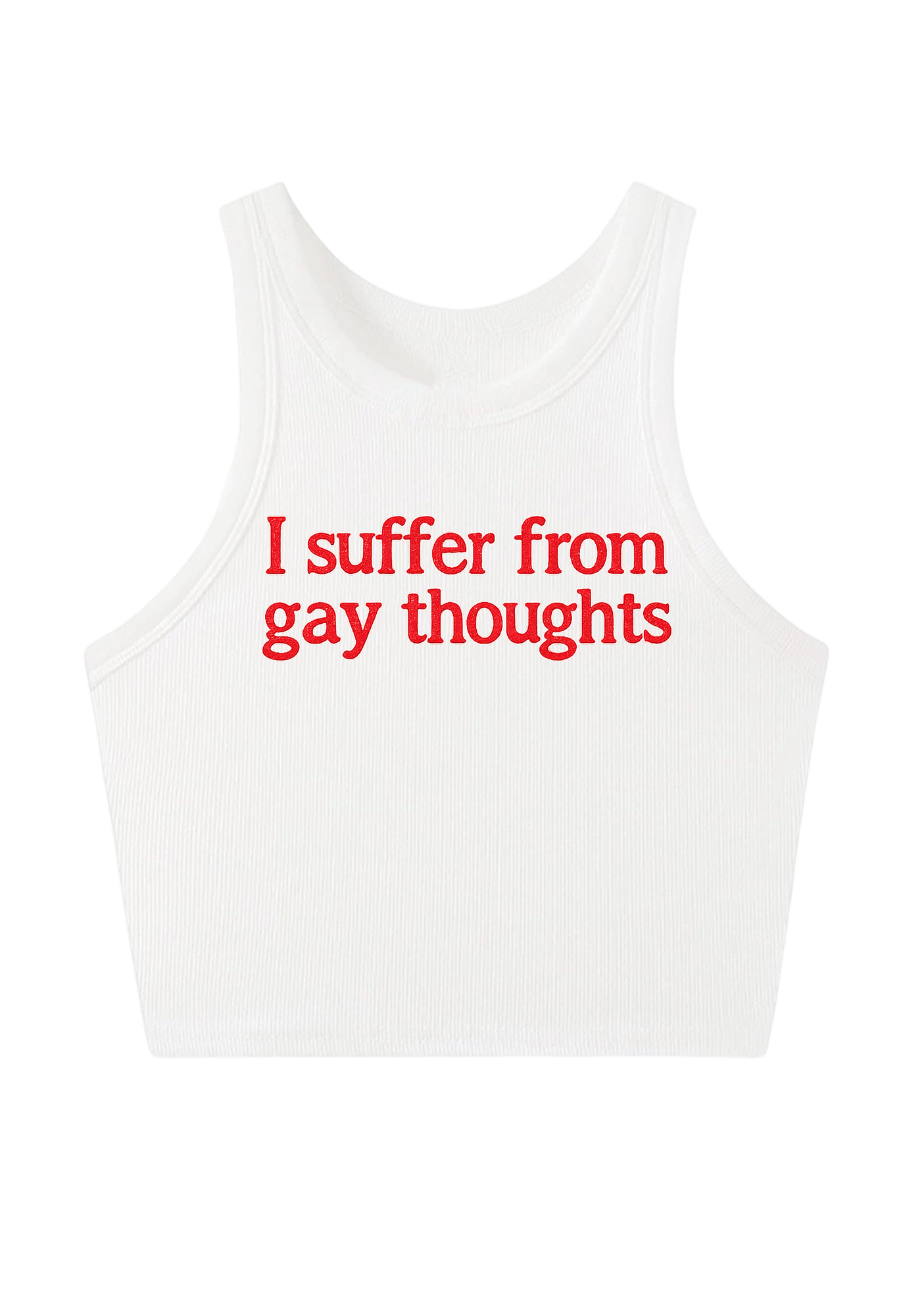 I Suffer From Gay Thoughts Y2K Crop Tank Top