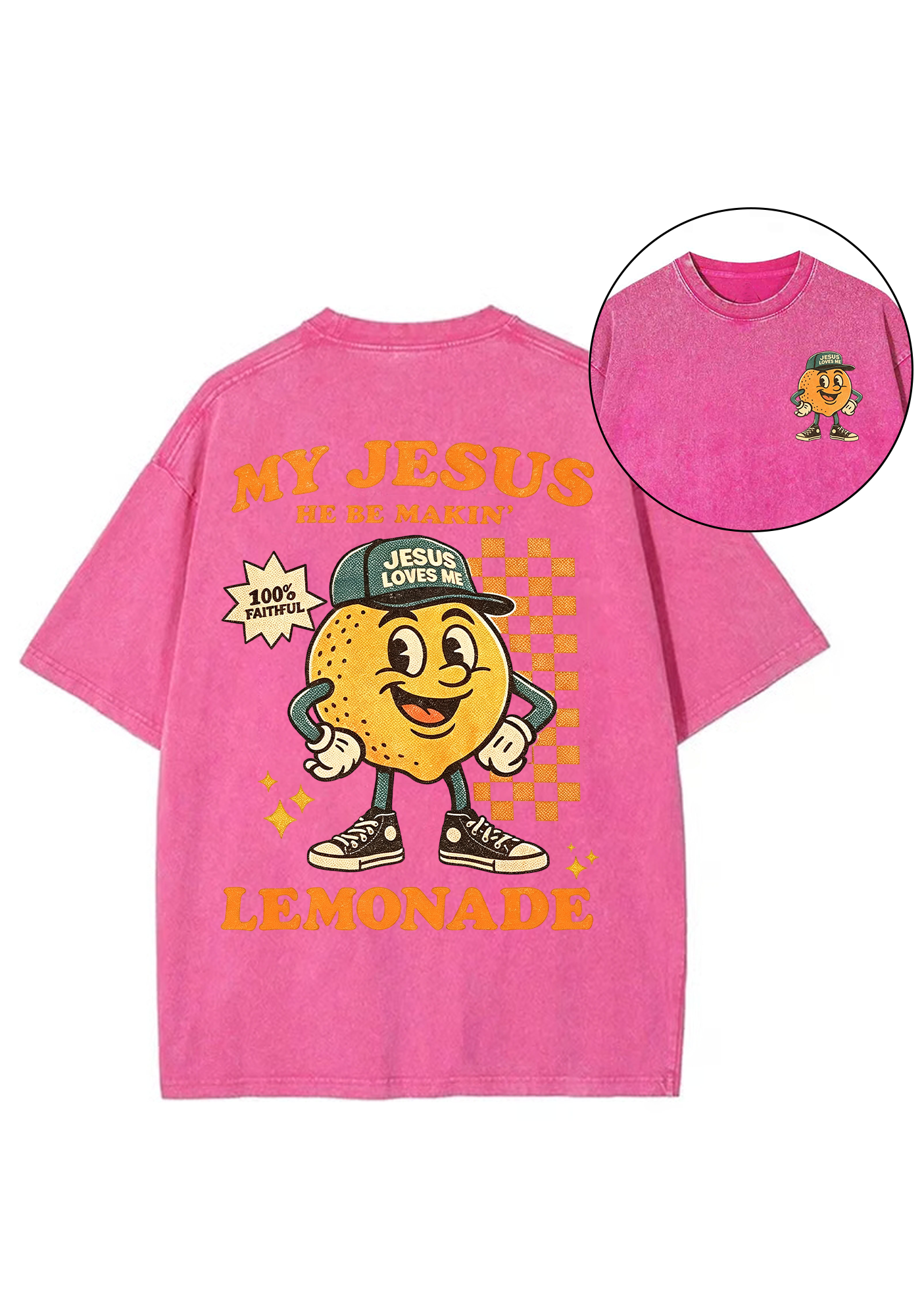Jesus Loves Me Lemonade Washed Tee