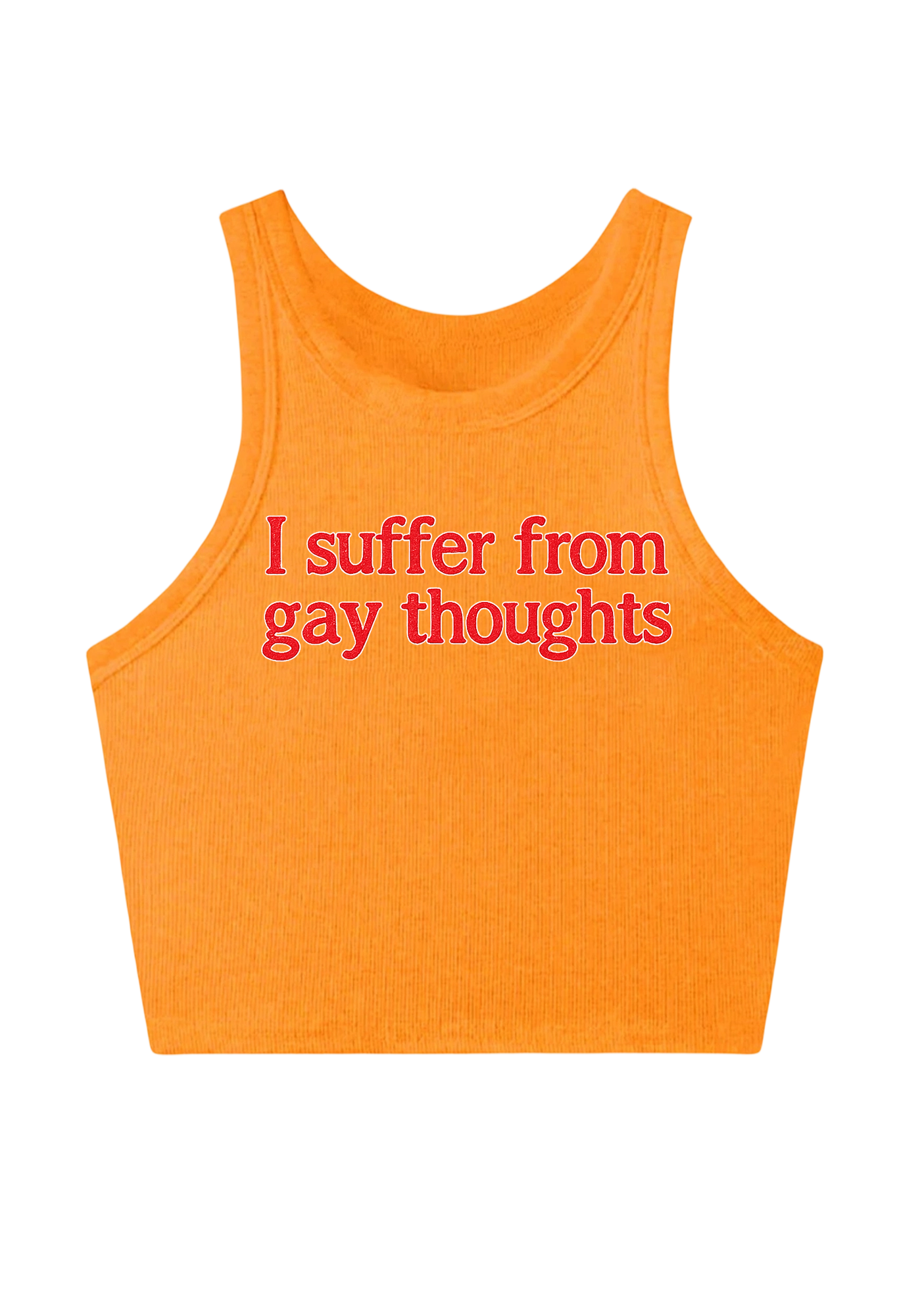 I Suffer From Gay Thoughts Y2K Crop Tank Top
