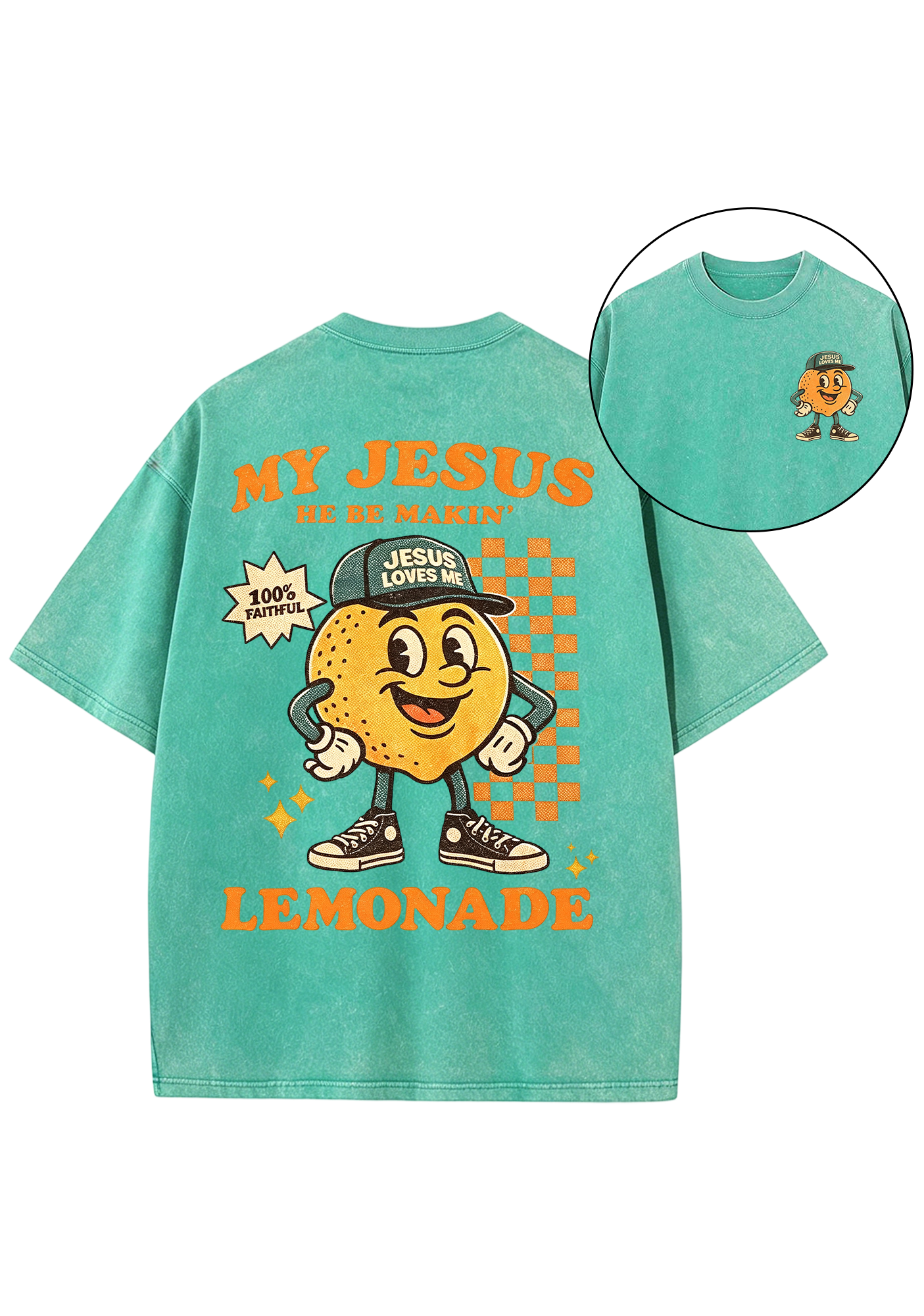 Jesus Loves Me Lemonade Washed Tee
