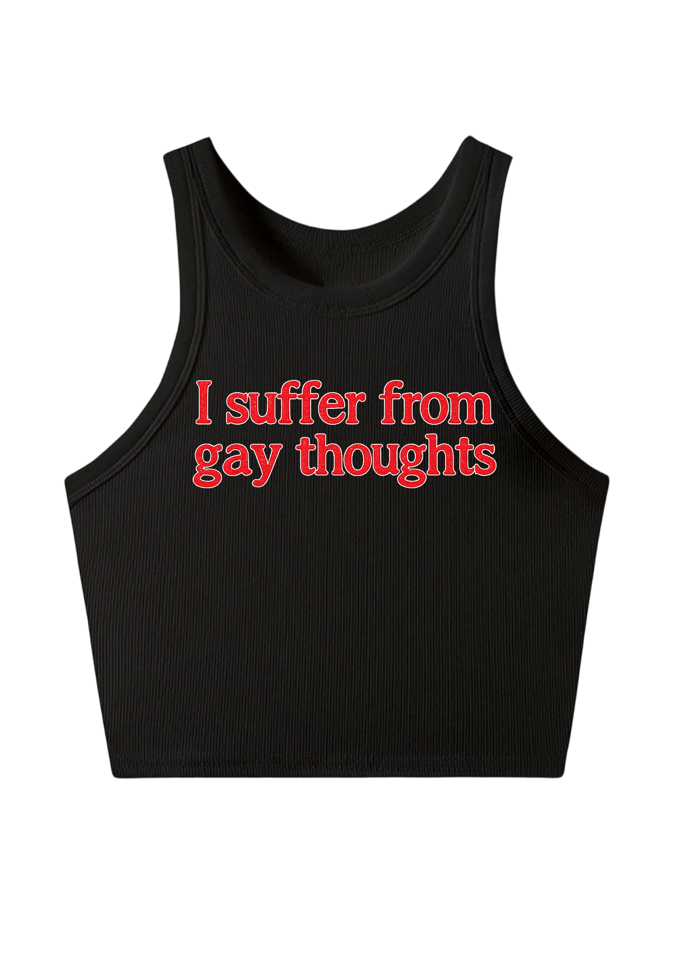 I Suffer From Gay Thoughts Y2K Crop Tank Top