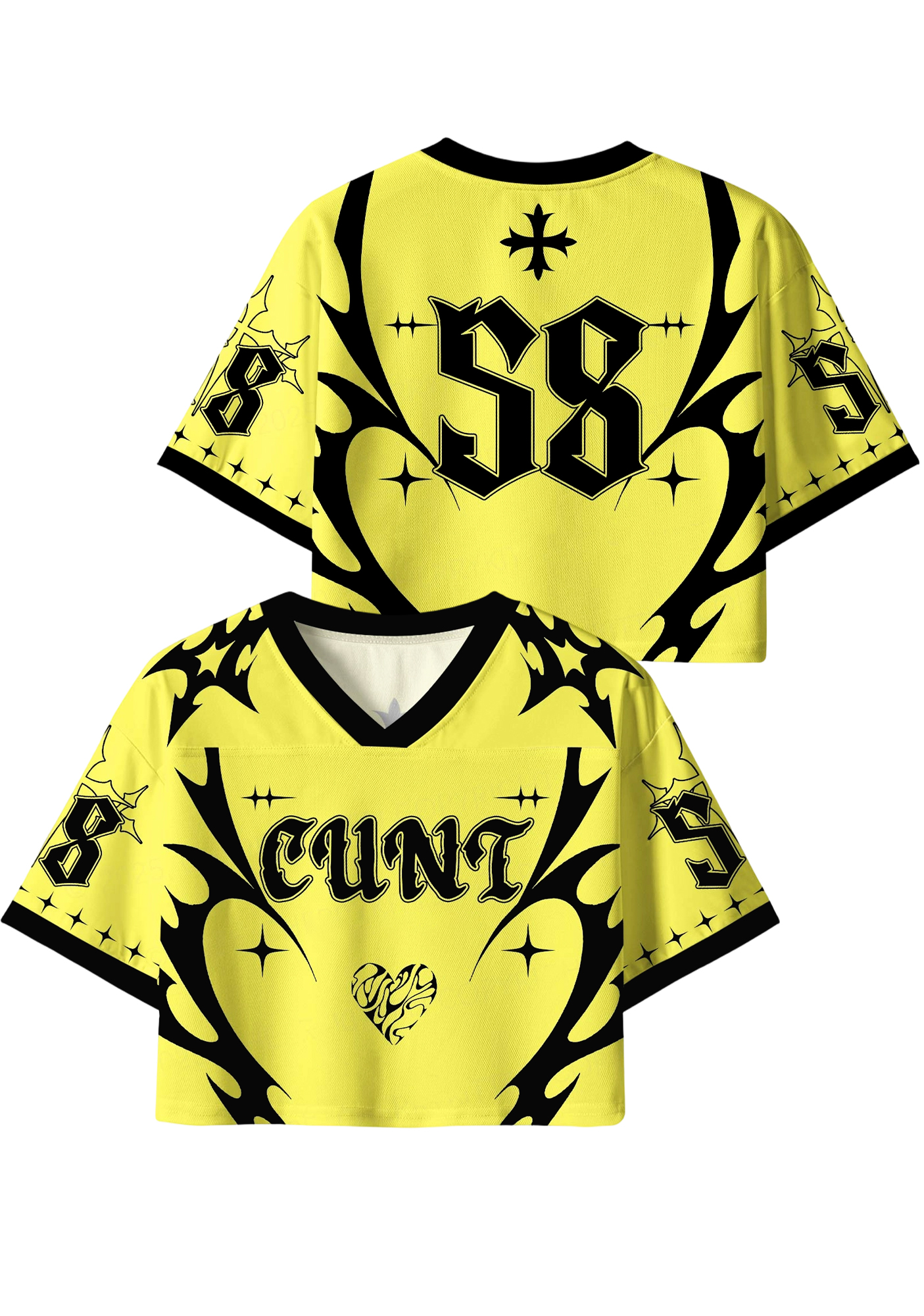 Cunt Y2K Crop Sport Jersey Shirts