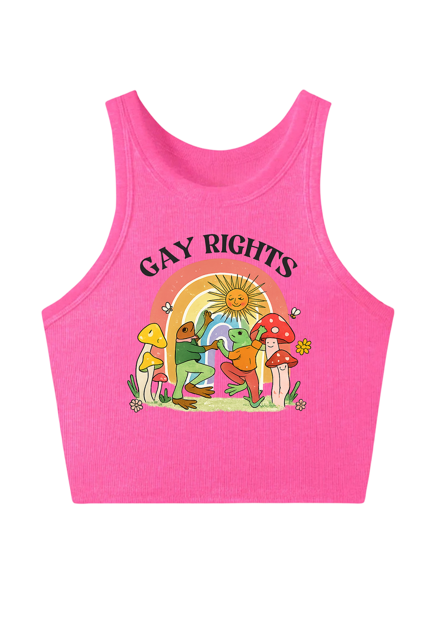 Gay Rights Y2K Crop Tank Top