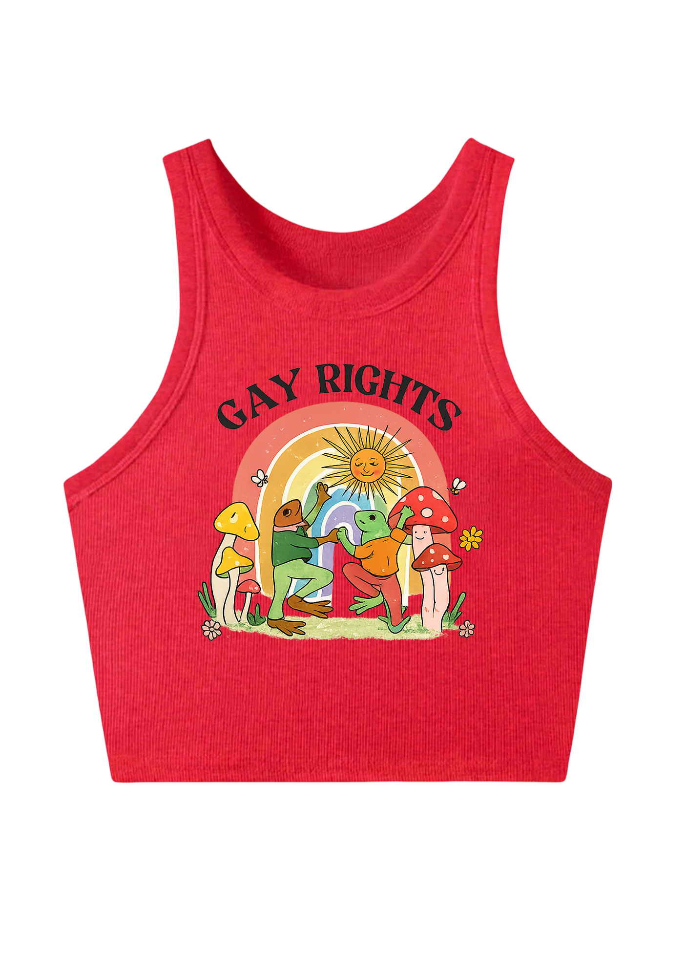 Gay Rights Y2K Crop Tank Top