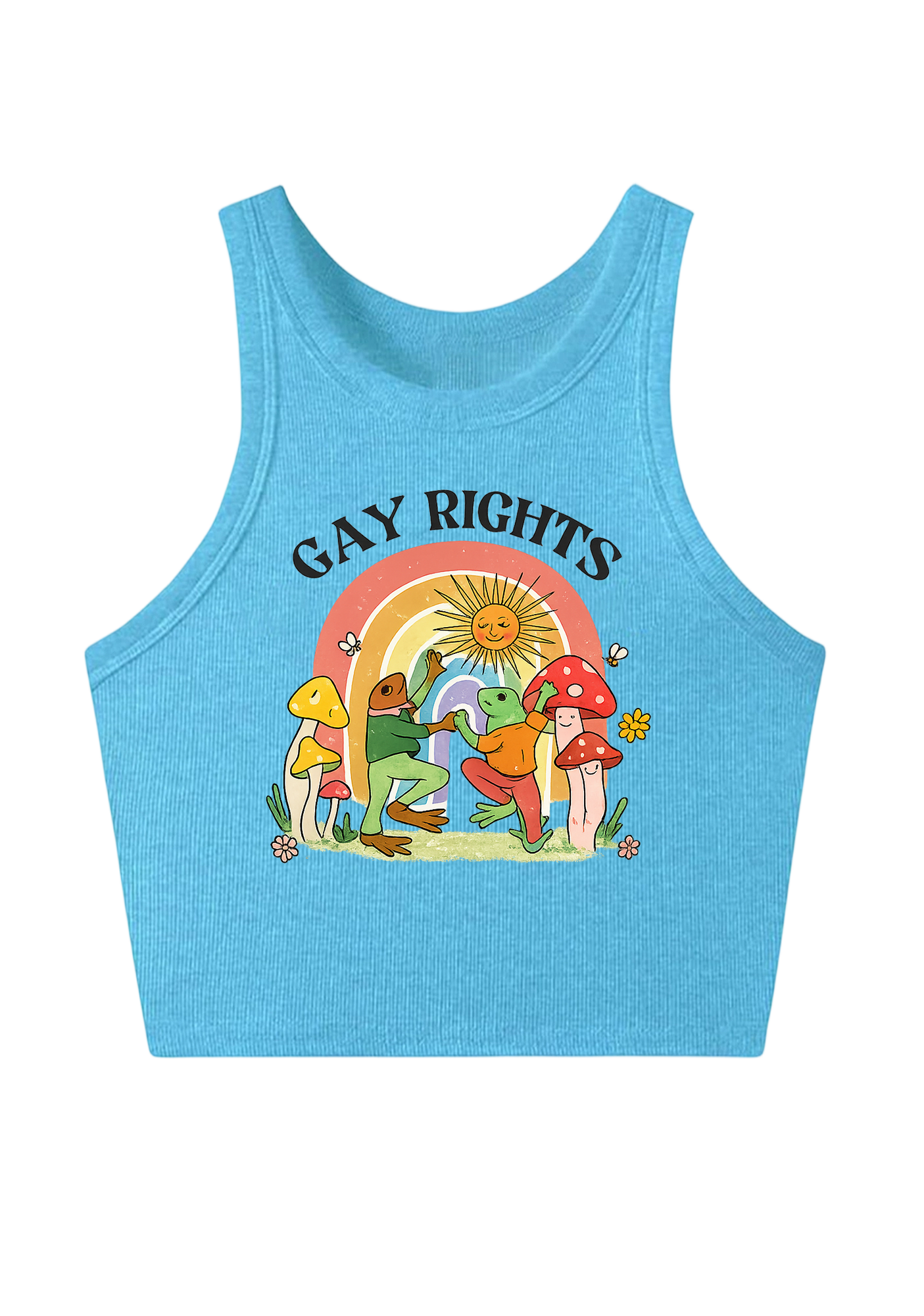 Gay Rights Y2K Crop Tank Top