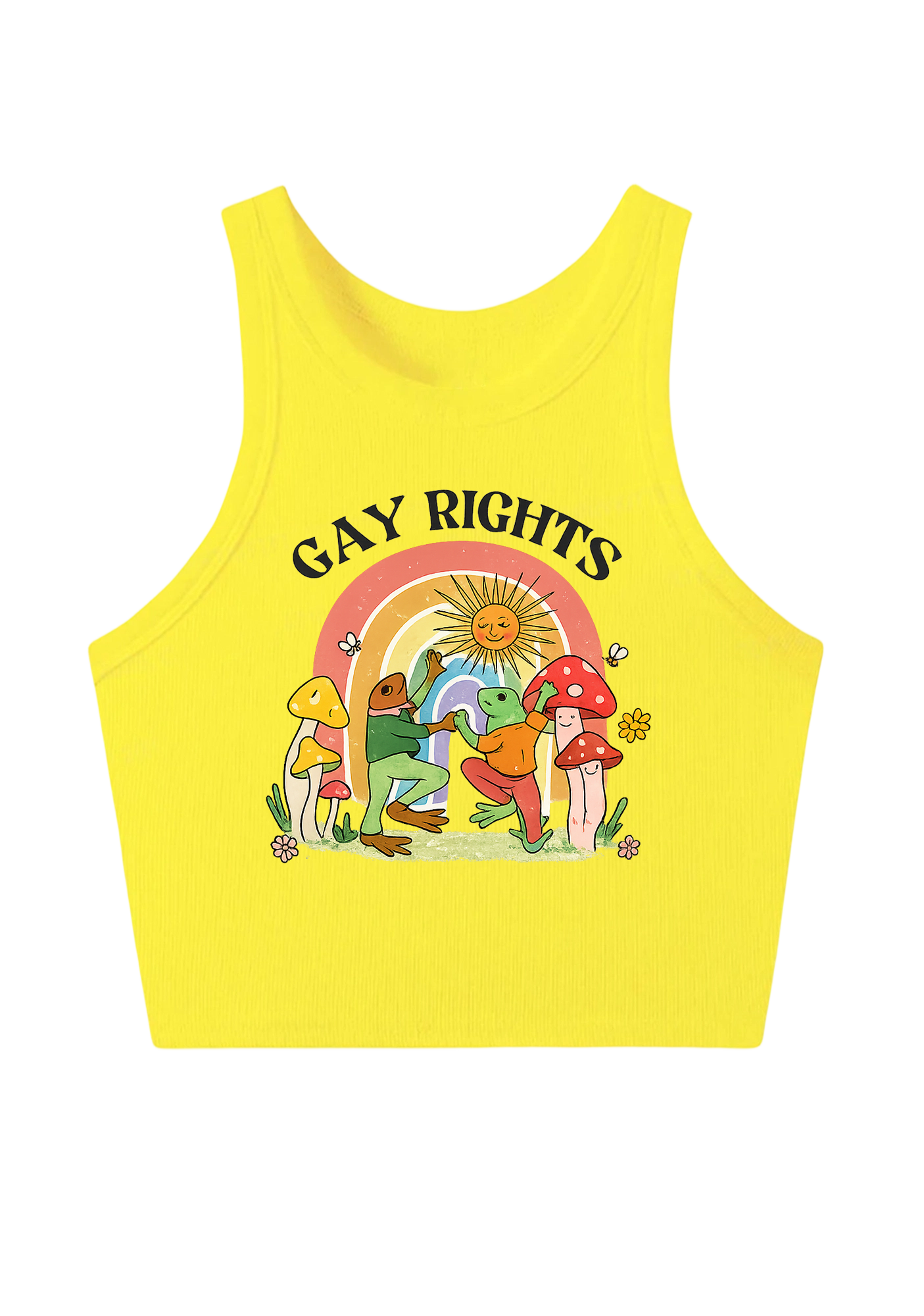 Gay Rights Y2K Crop Tank Top