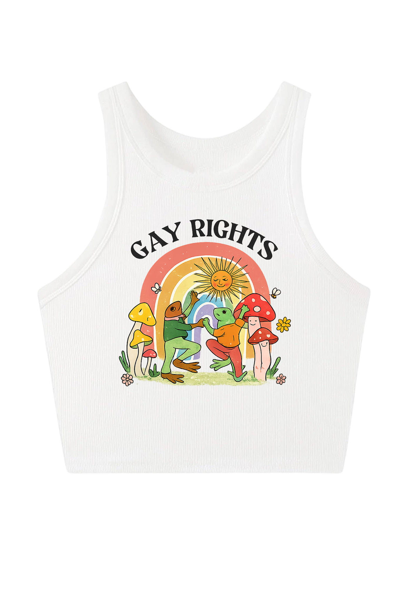 Gay Rights Y2K Crop Tank Top