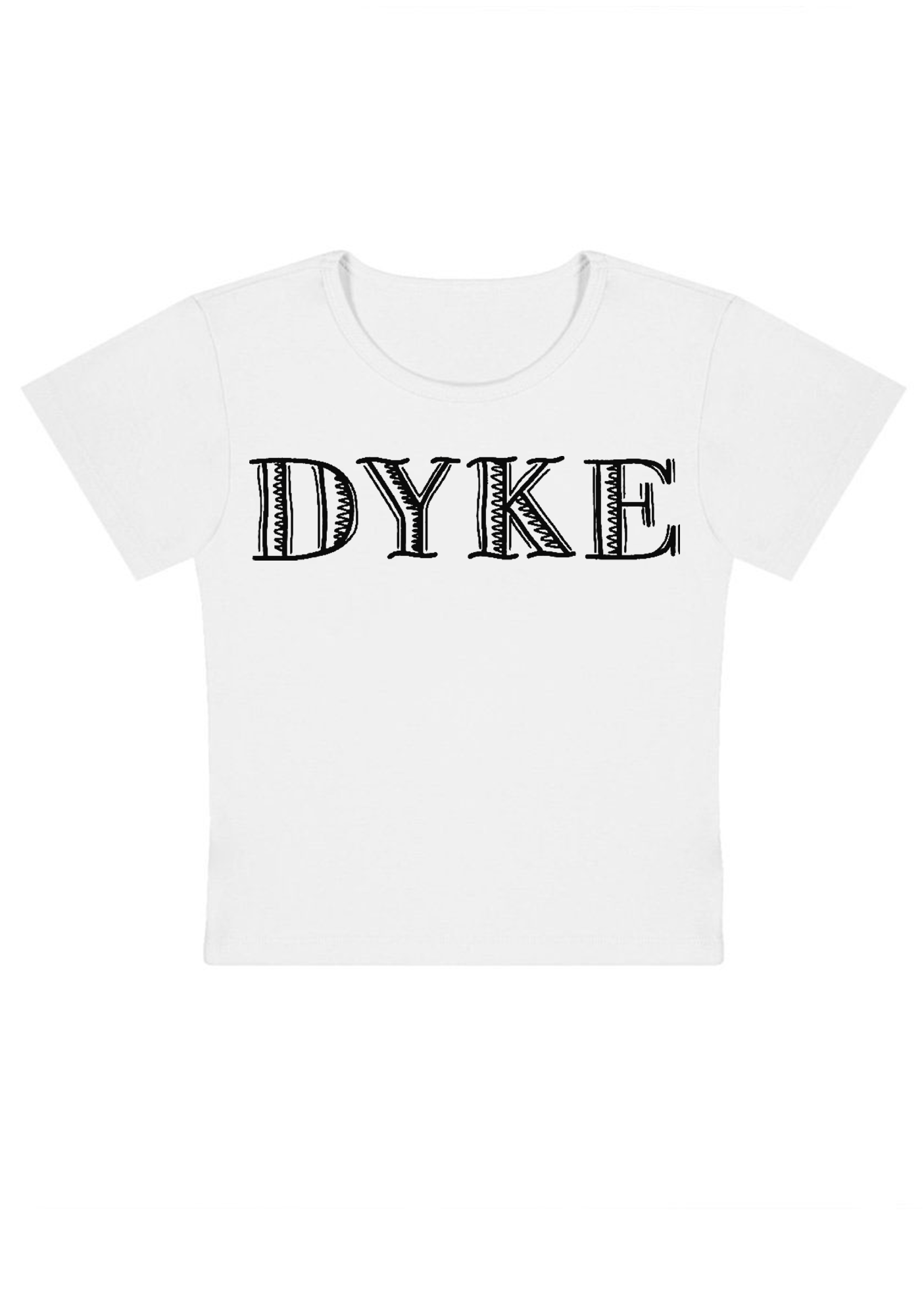 Dyke Y2K Baby Tee