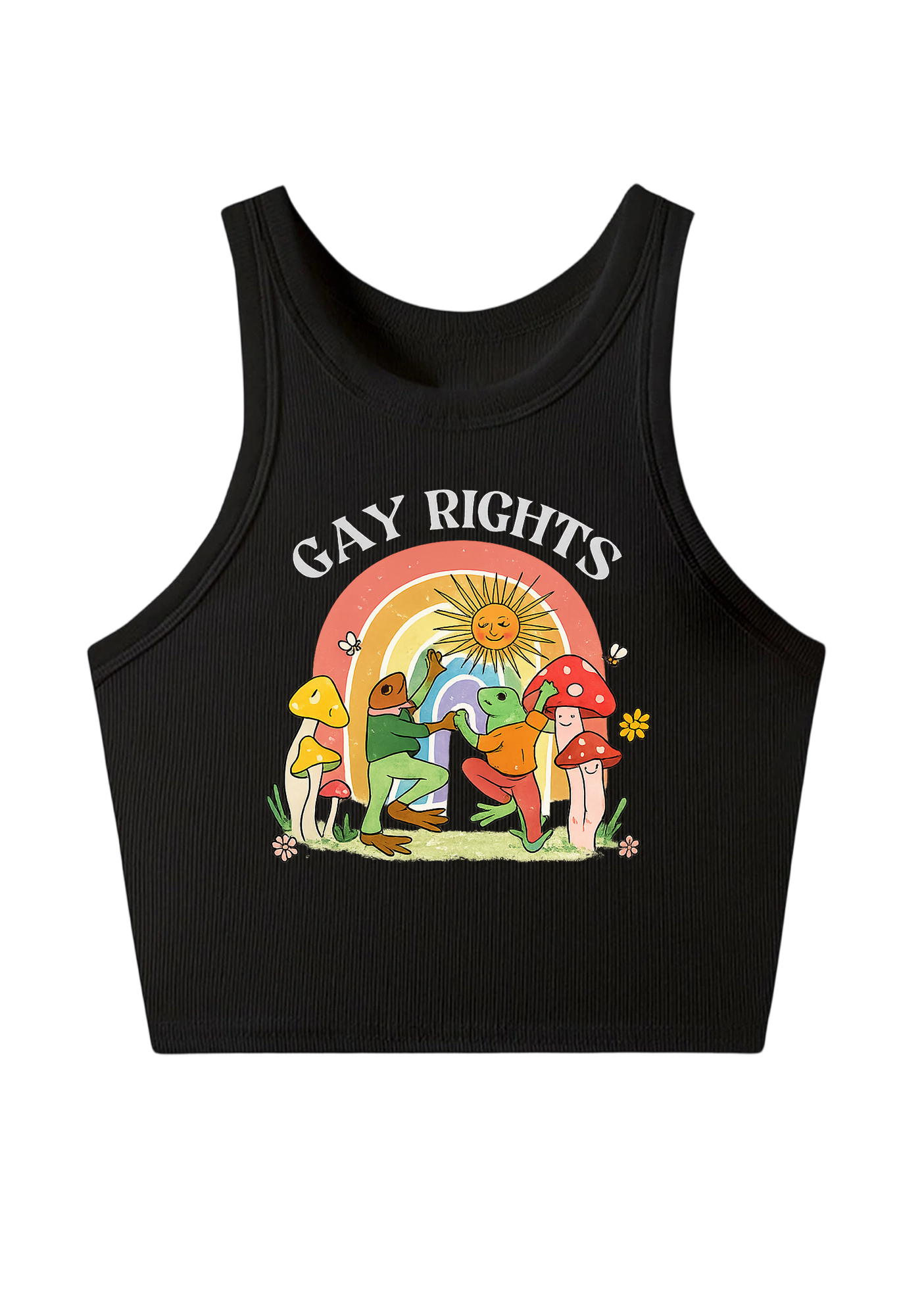 Gay Rights Y2K Crop Tank Top